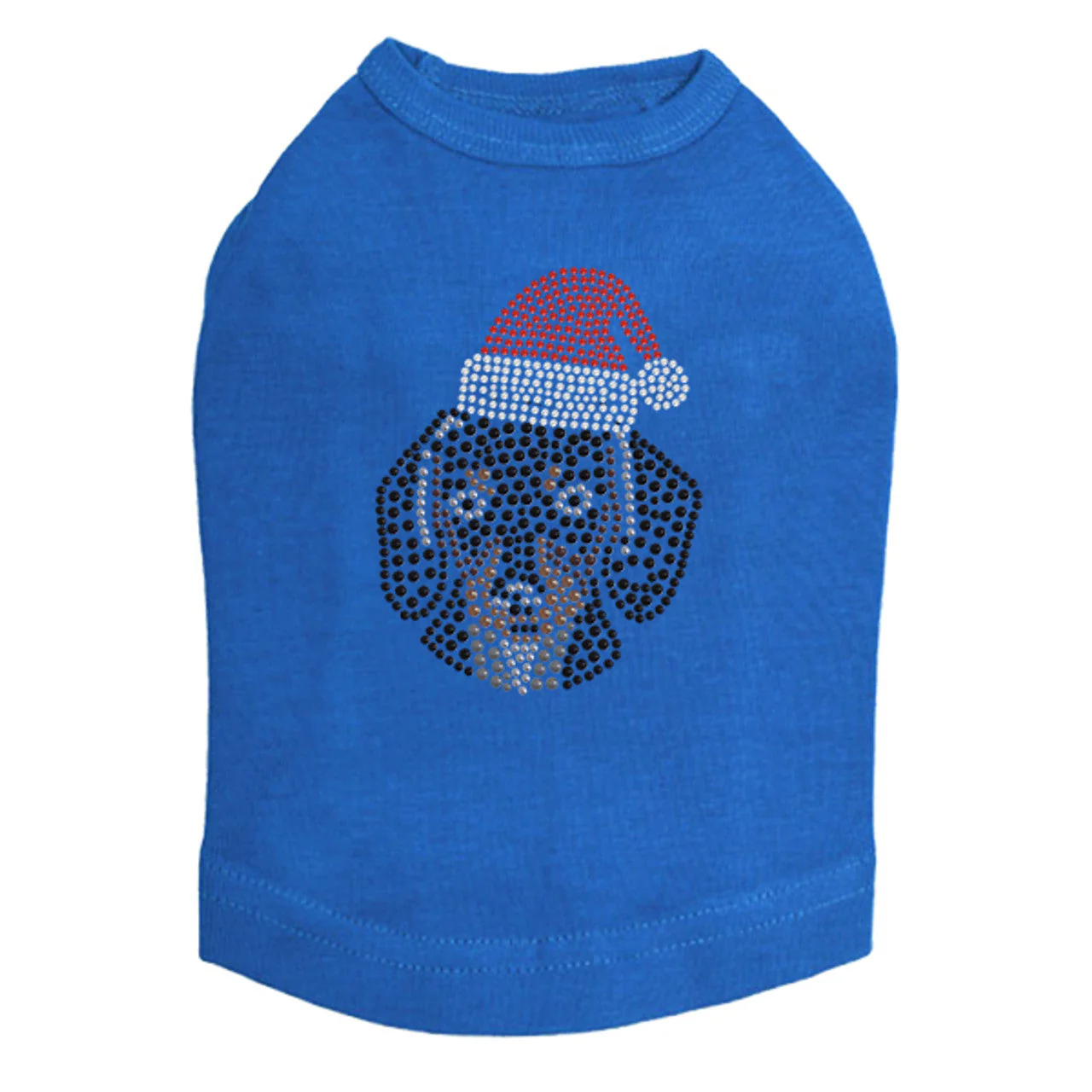 Dachshund Face with Santa Hat - Dog Tank - Image 11