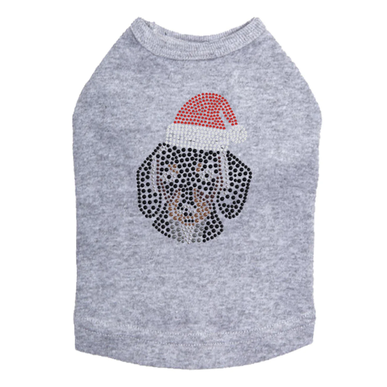 Dachshund Face with Santa Hat - Dog Tank - Image 13