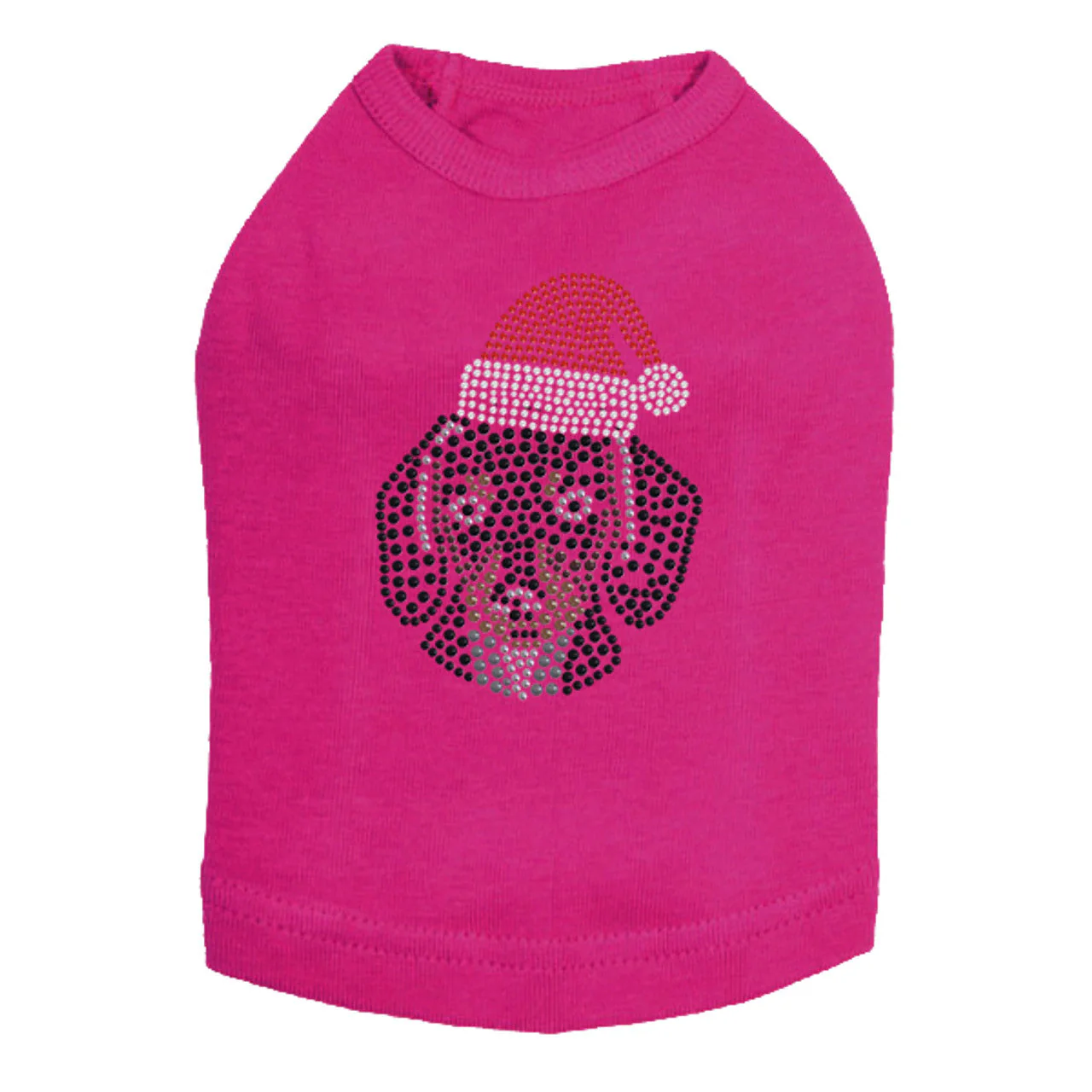 Dachshund Face with Santa Hat - Dog Tank - Image 14