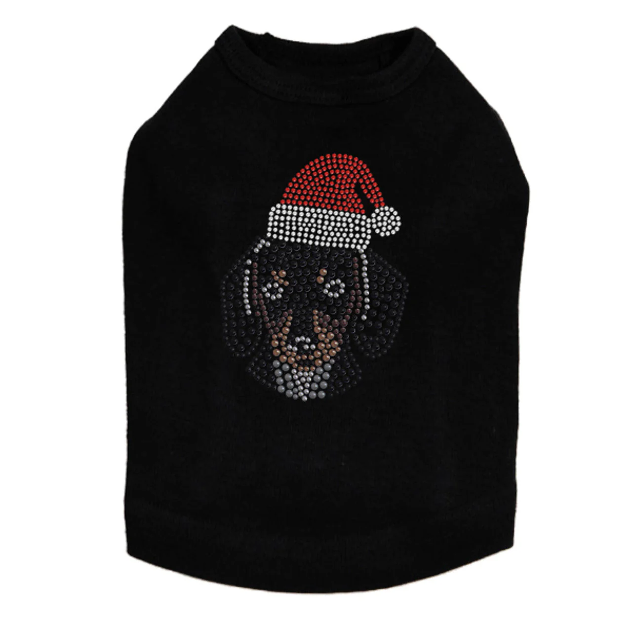 Dachshund Face with Santa Hat - Dog Tank - Image 7