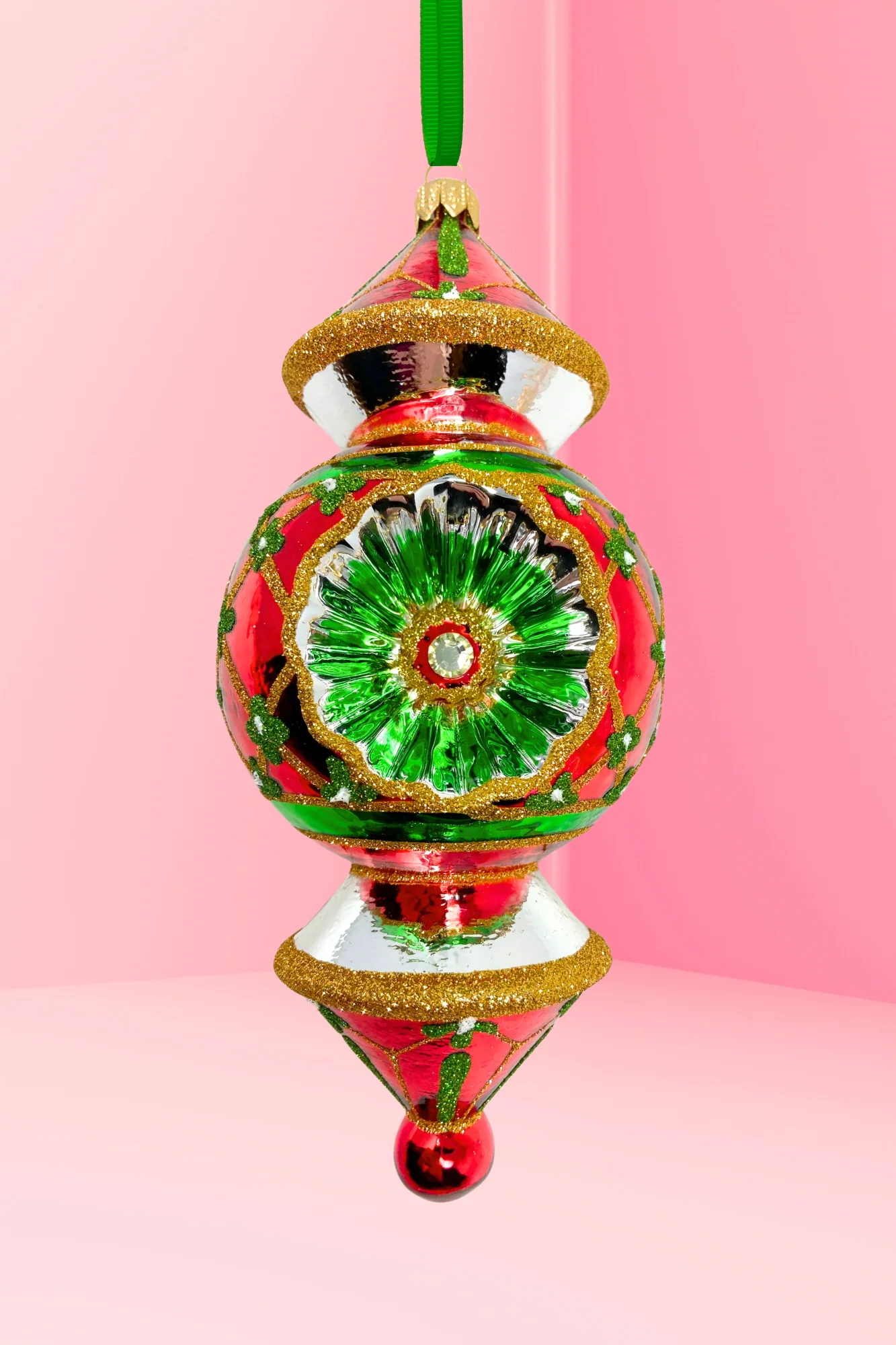 Dallas Reflector Glass Ornament
