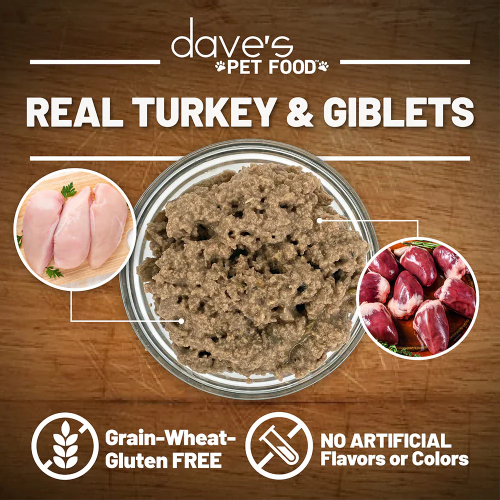 Daves Naturally Healthy Grain Free Turkey & Giblets Dinner Wet Cat Food (5.5oz) - Image 2