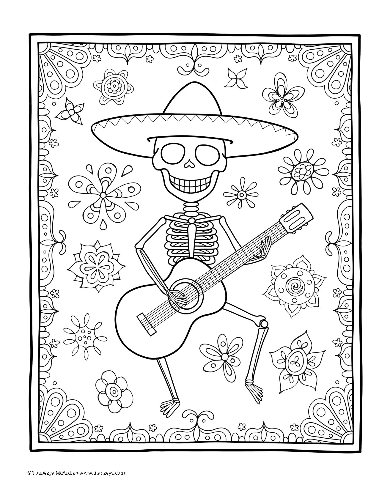 Day of the Dead Coloring Book - Image 3