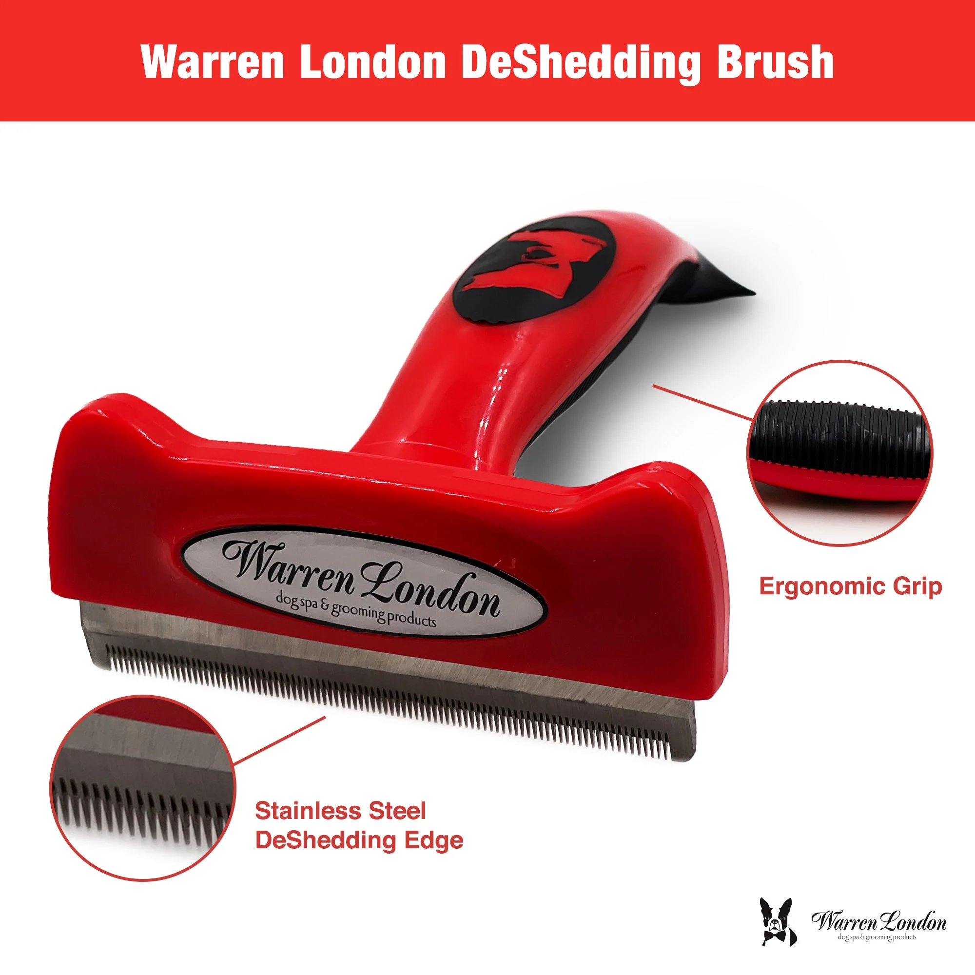 De-Shedding Dog Brush for Short Hair (<1") - Image 4