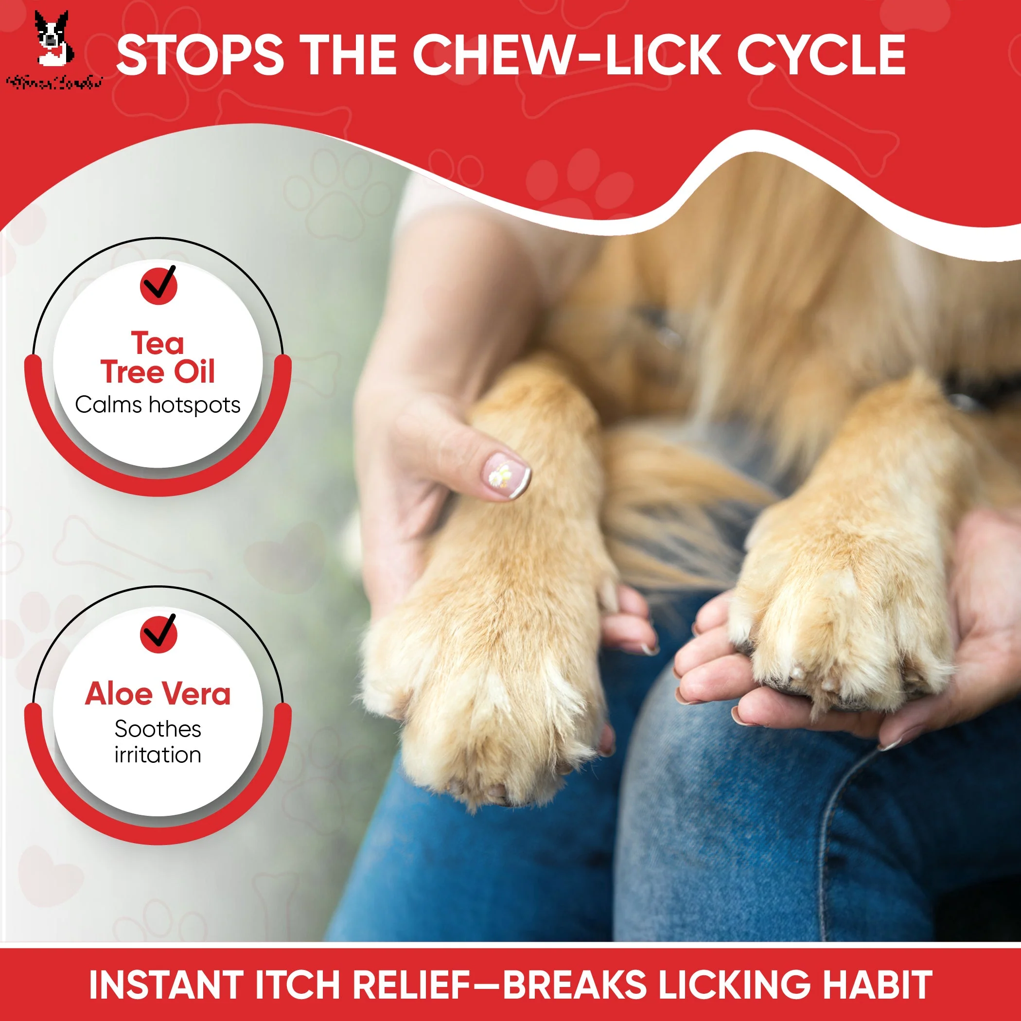 Deep Cleaning Paw Fizz Tablets - Paw Soak Helps Eliminate Paw Licking - Image 3