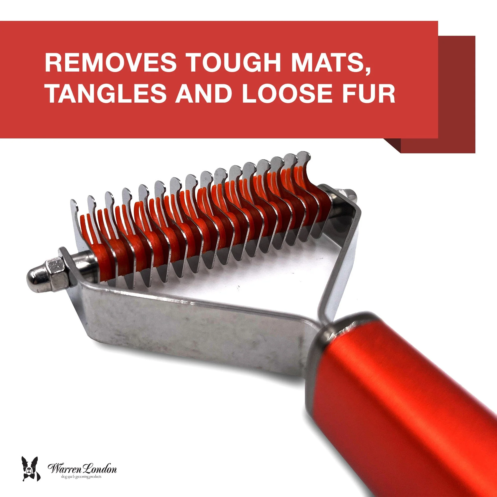 Dematting Rake Brush for Dogs and Cats - Image 3
