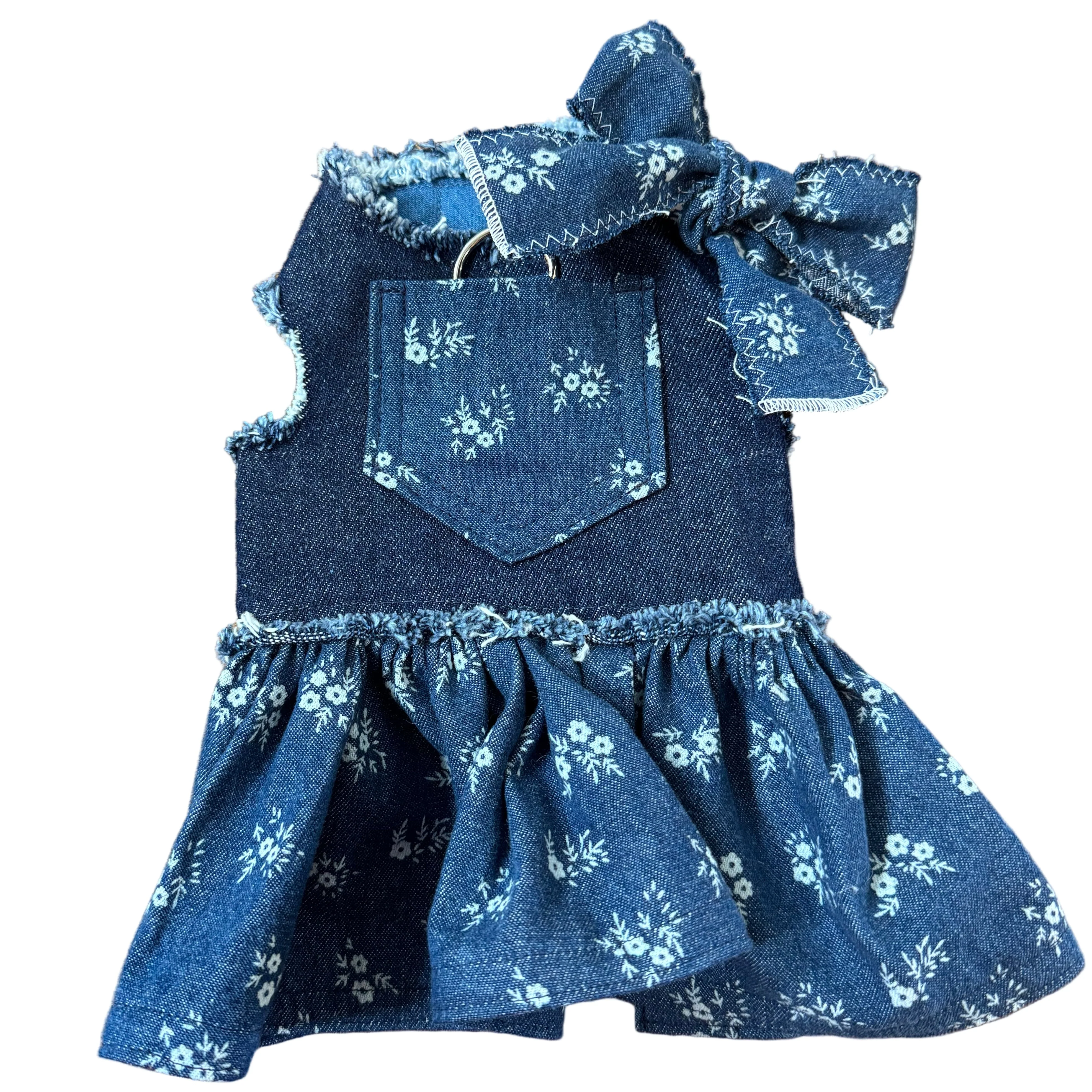 Denim Floral Dress