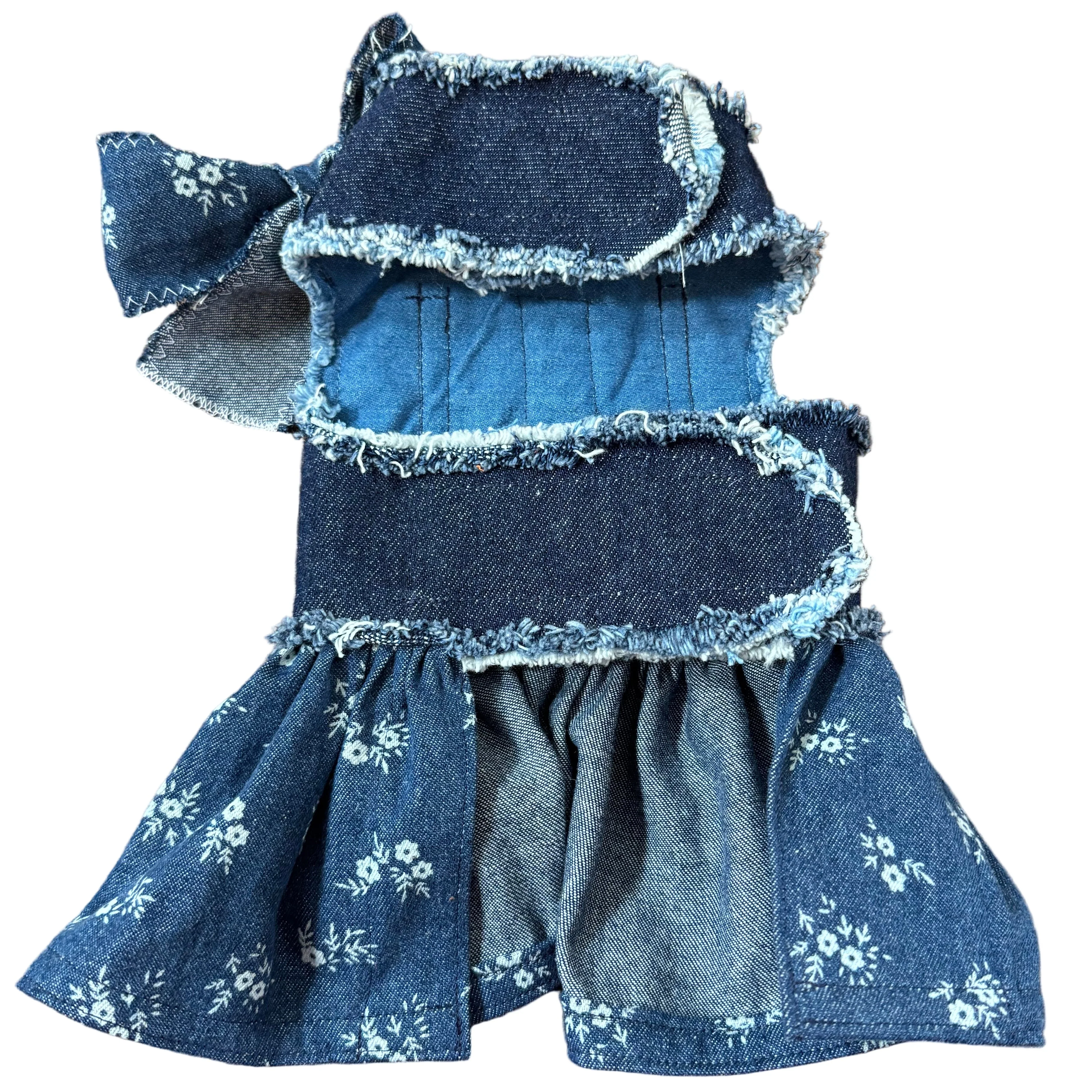 Denim Floral Dress - Image 3