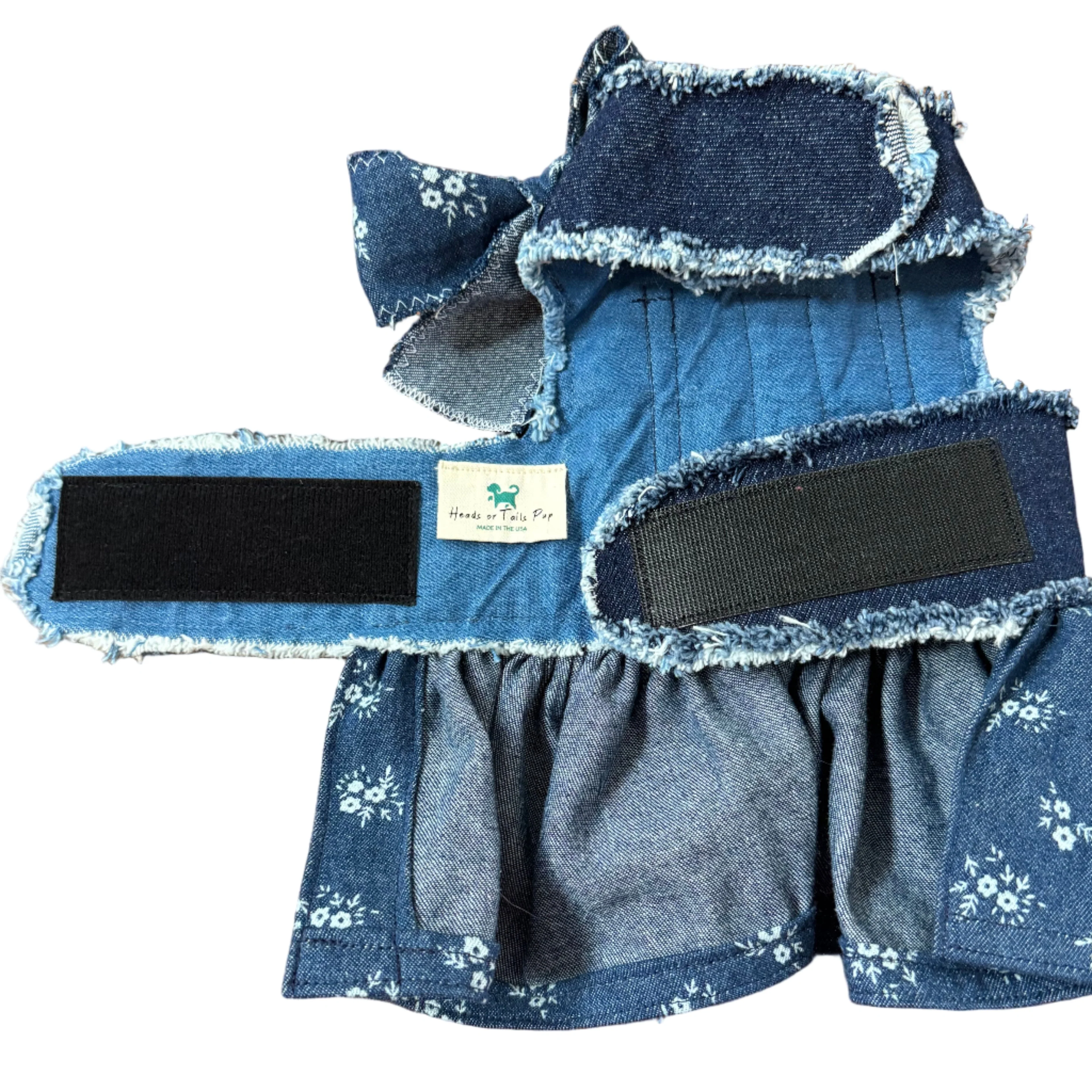 Denim Floral Dress - Image 4