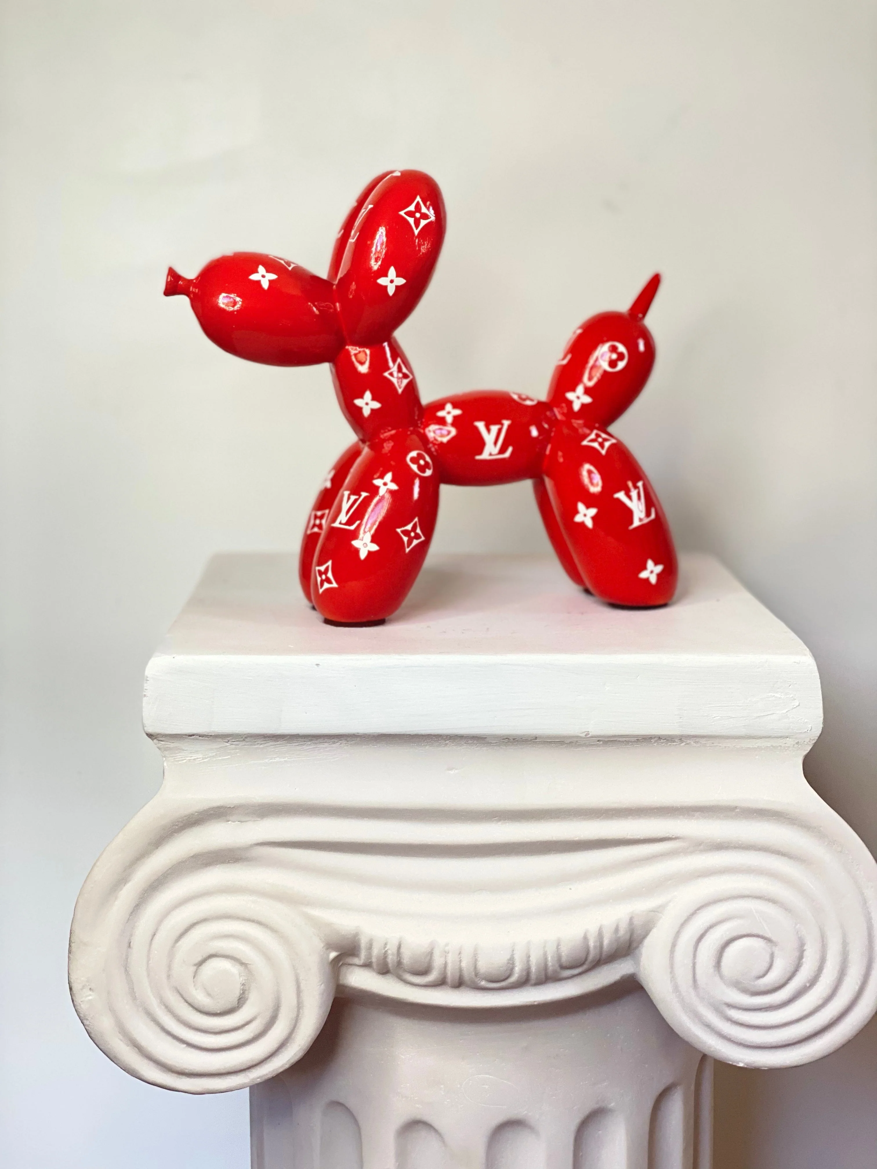 Designer Luxury Balloon Dog Statue in Red - Image 13