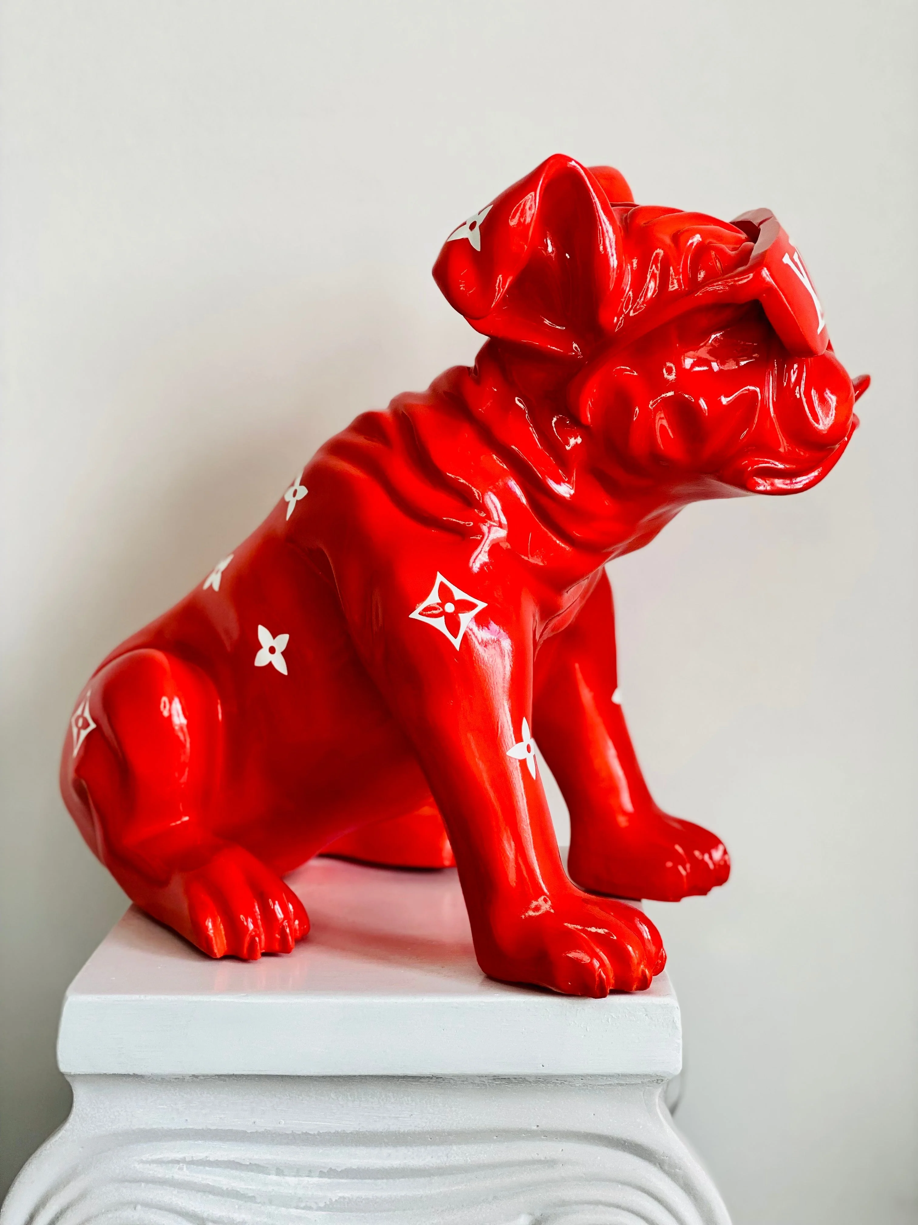 Designer Luxury Design Bulldog in Red - Image 4