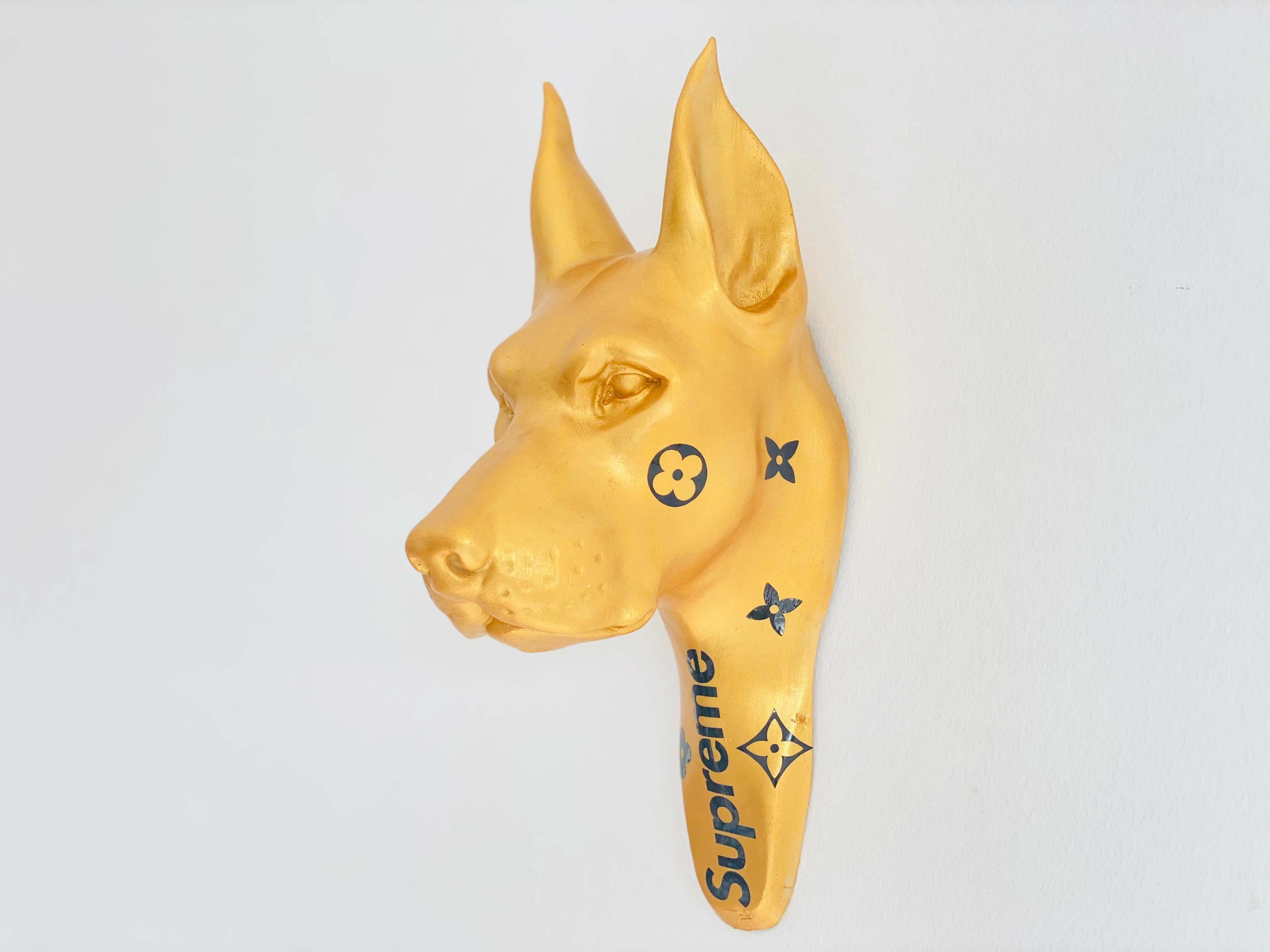 Designer Luxury Doberman in Gold - Image 4