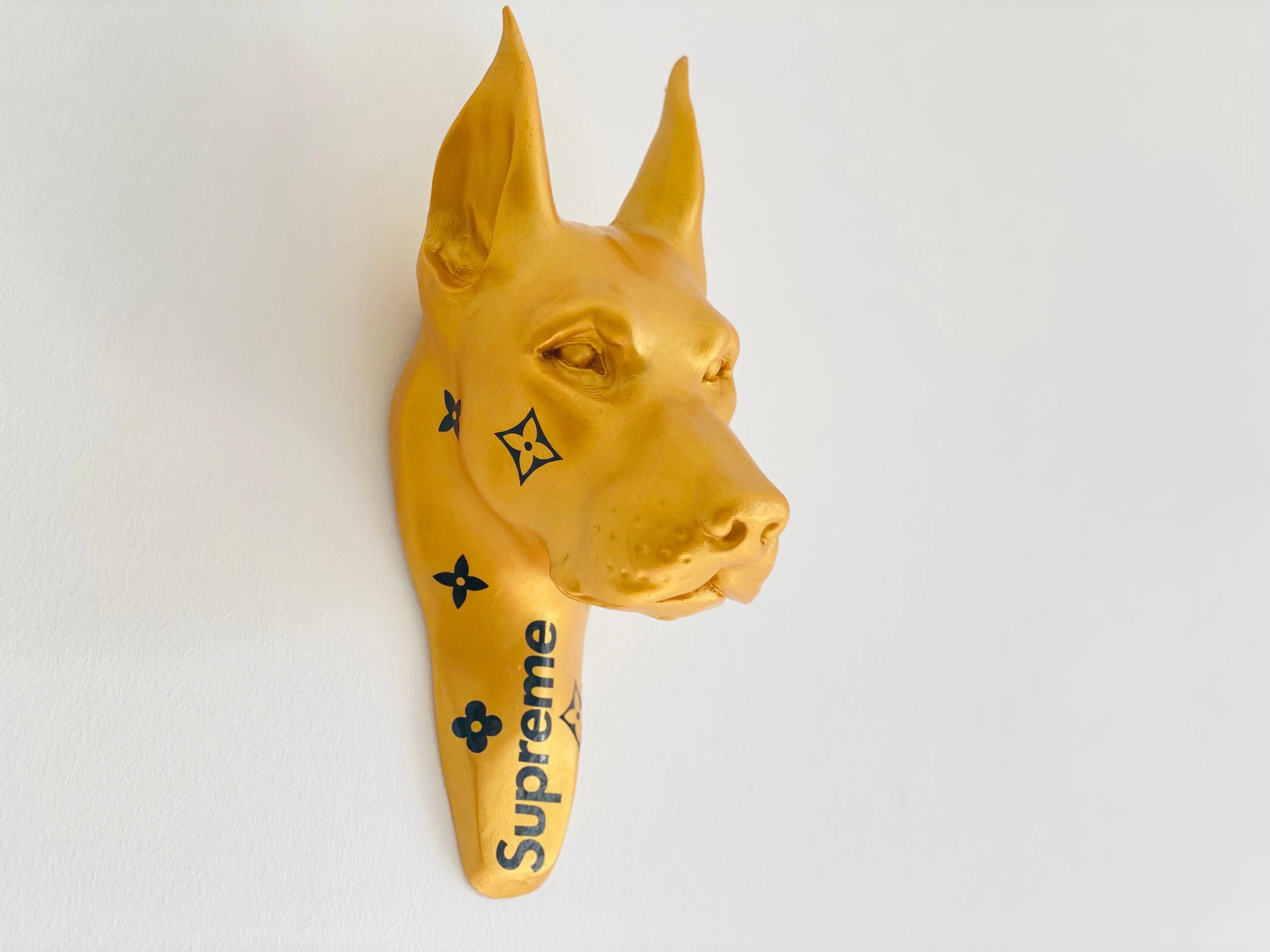 Designer Luxury Doberman in Gold - Image 5