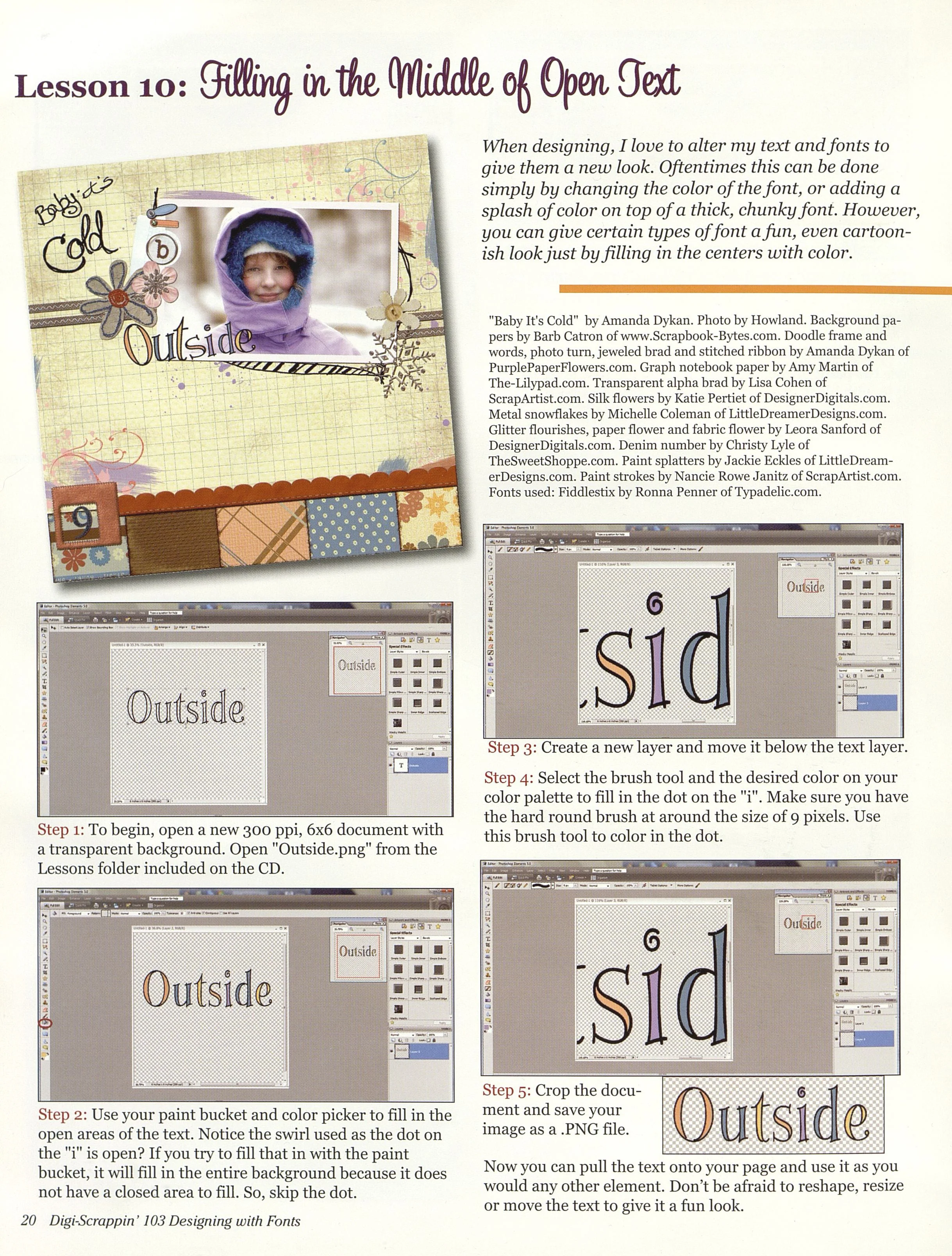 Digi-Scrappin' 103: Designing with Fonts CD - Image 3