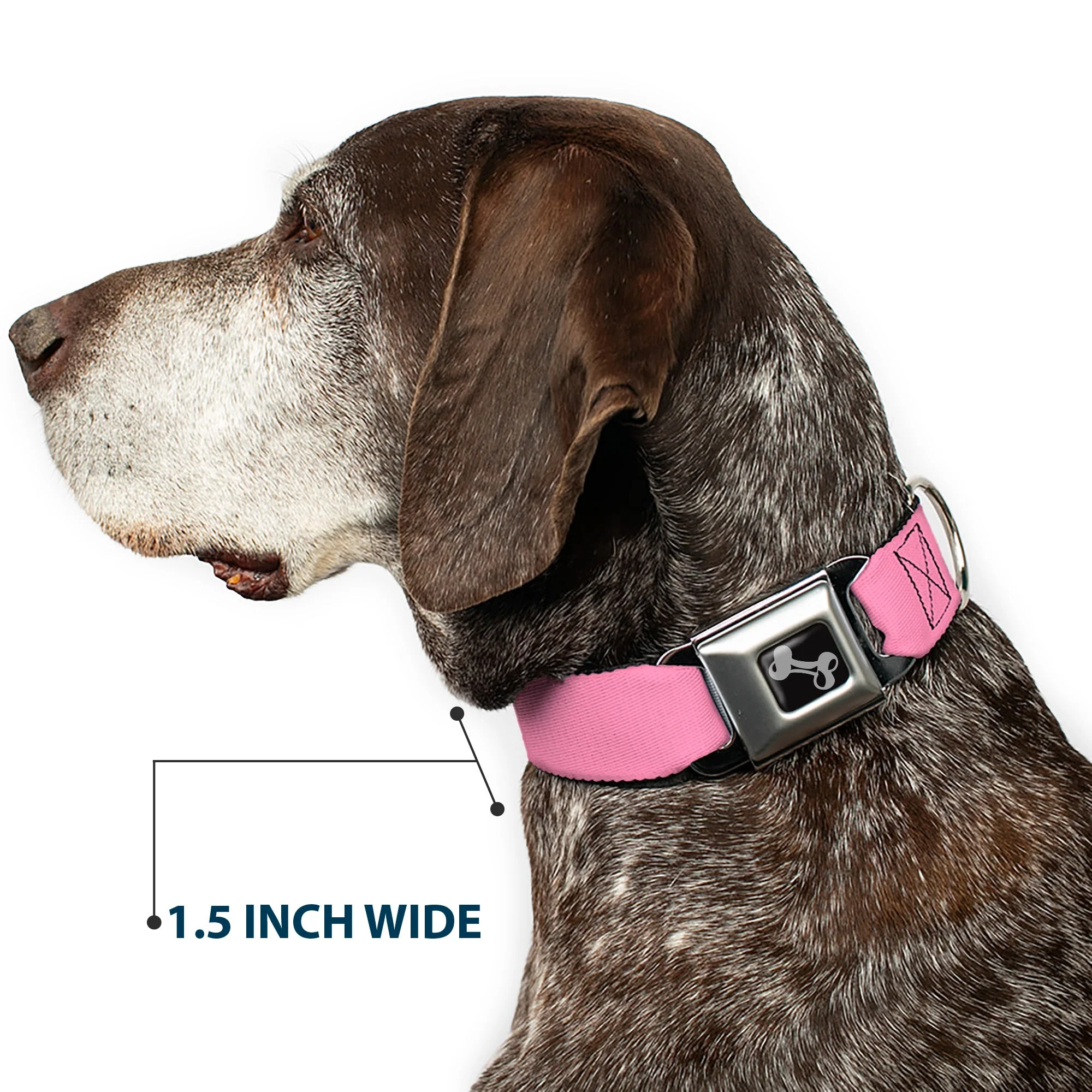 Dog Bone Seatbelt Buckle Collar - Baby Pink - Image 7