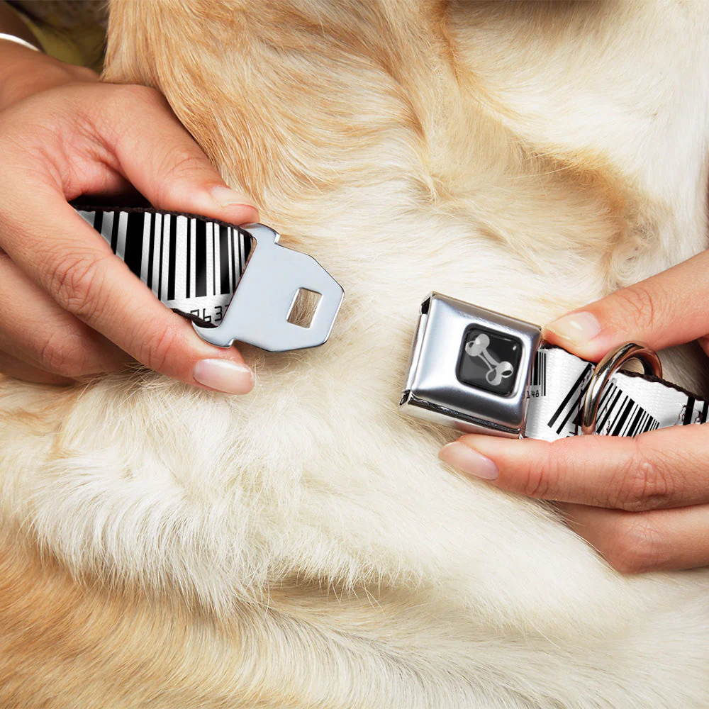 Dog Bone Seatbelt Buckle Collar - Barcode - Image 8