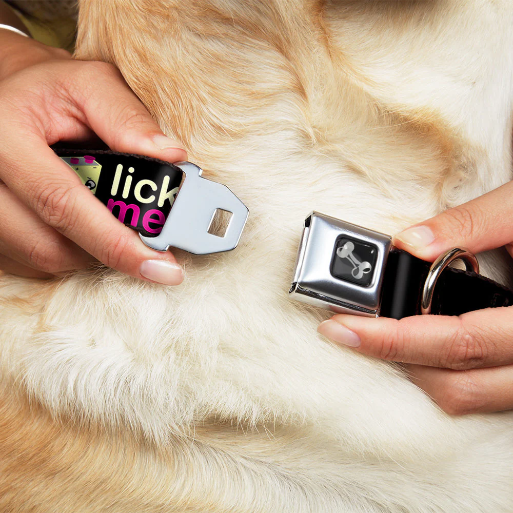 Dog Bone Seatbelt Buckle Collar - LICK ME Battery Cartoon - Image 8
