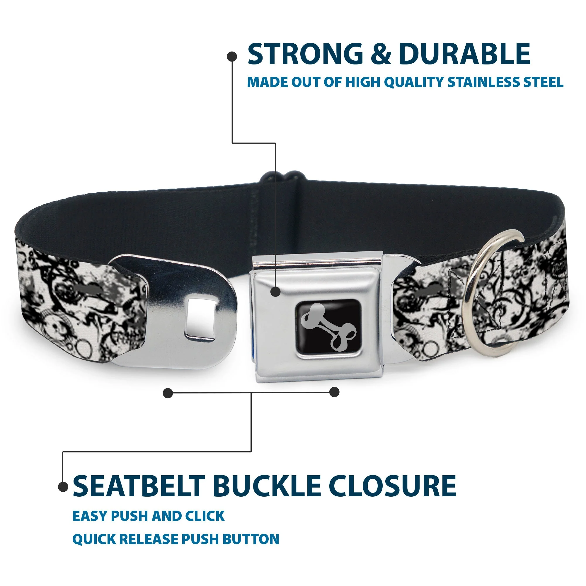 Dog Bone Seatbelt Buckle Collar - Orthodox Chaos - Image 4