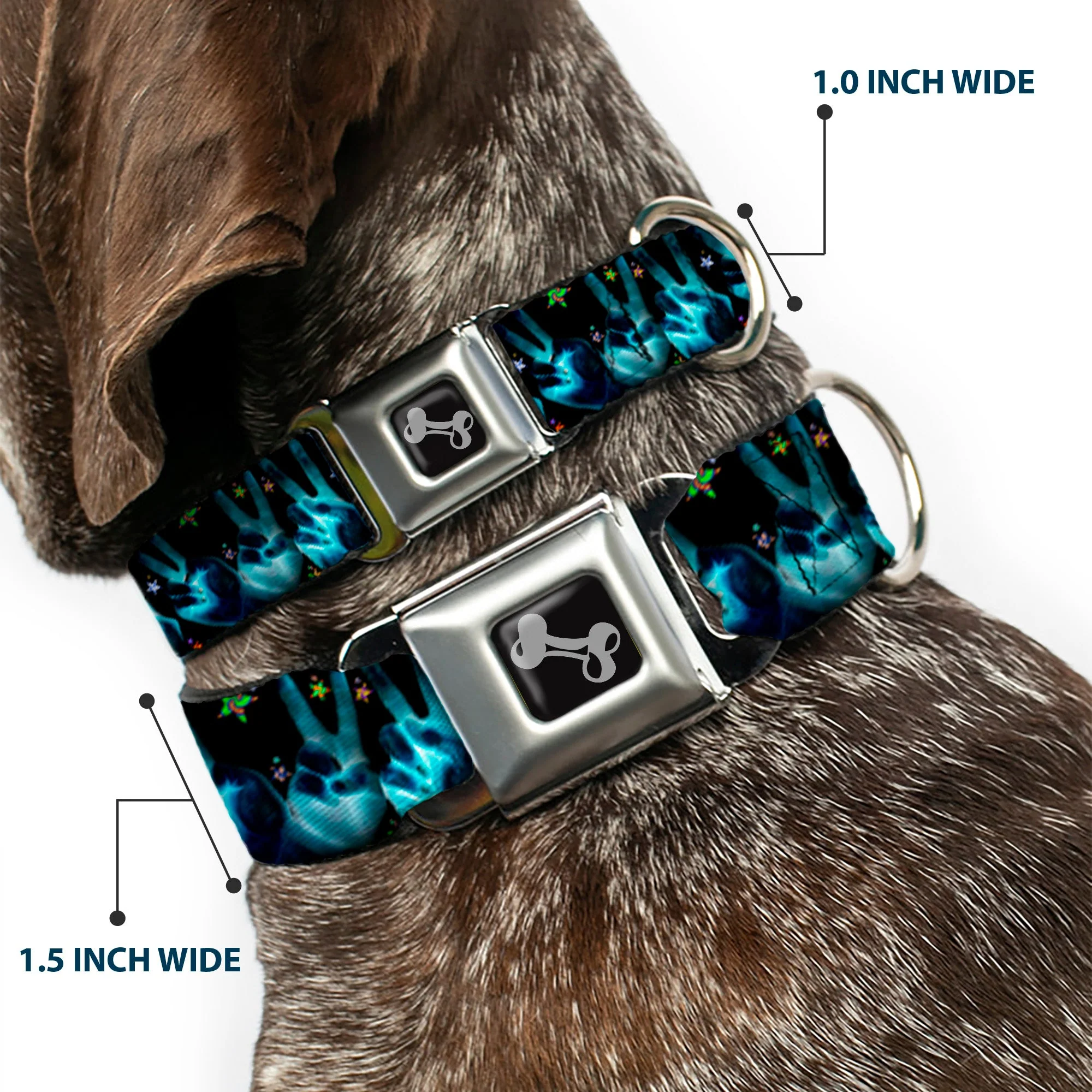 Dog Bone Seatbelt Buckle Collar - Peace & Starz - Image 2