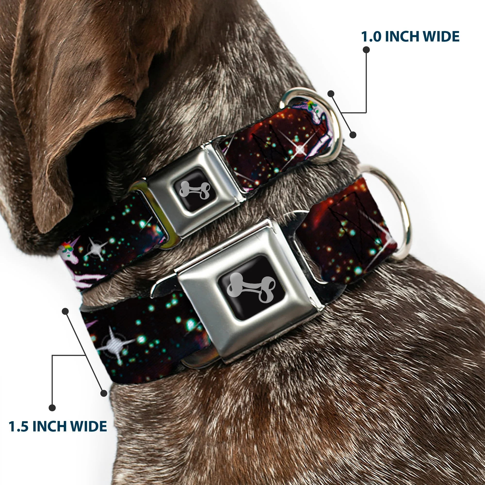 Dog Bone Seatbelt Buckle Collar - Unicorn Universe - Image 2