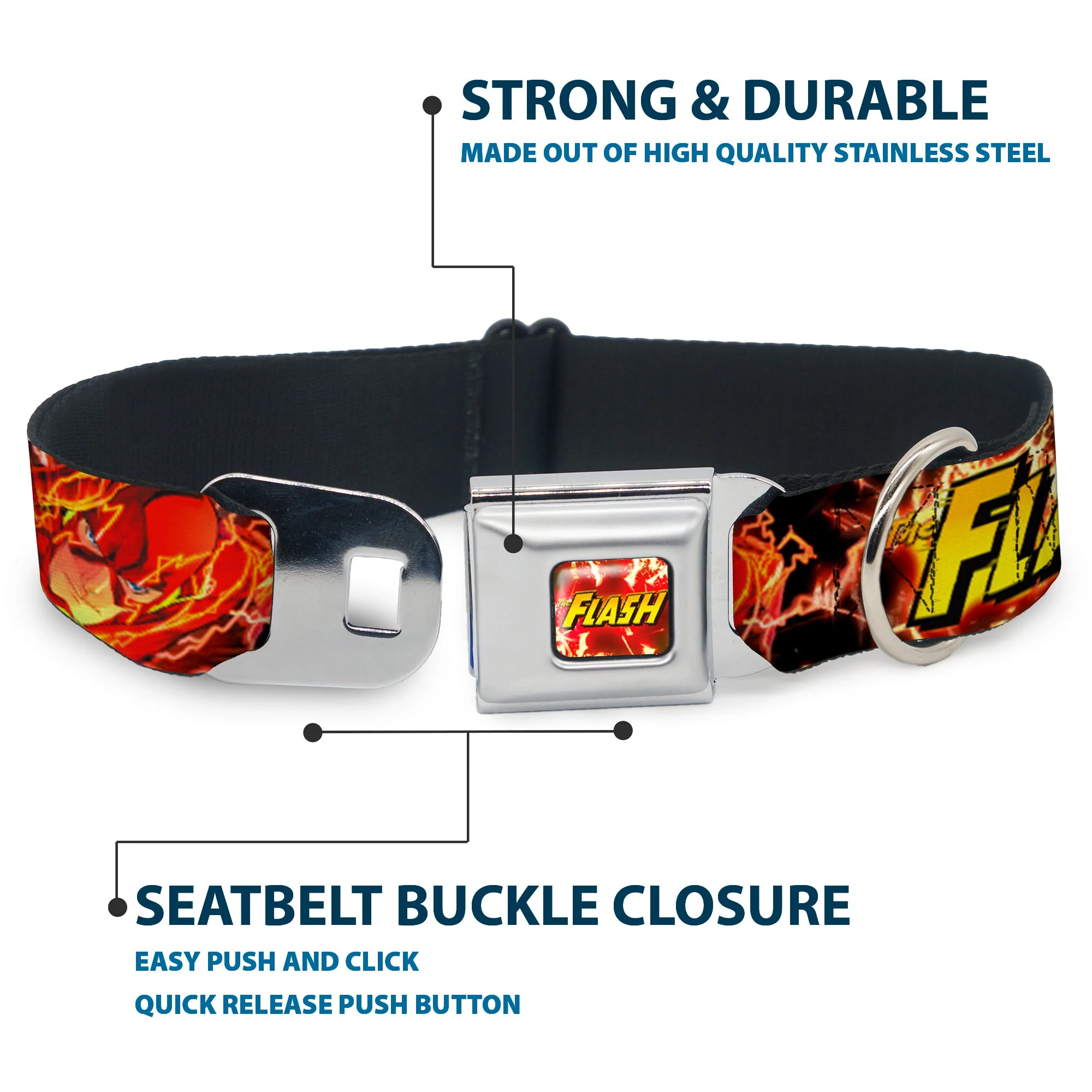 Dog Collar FLJ-THE FLASH Charge - THE FLASH Super Charged Running Pose - Image 4