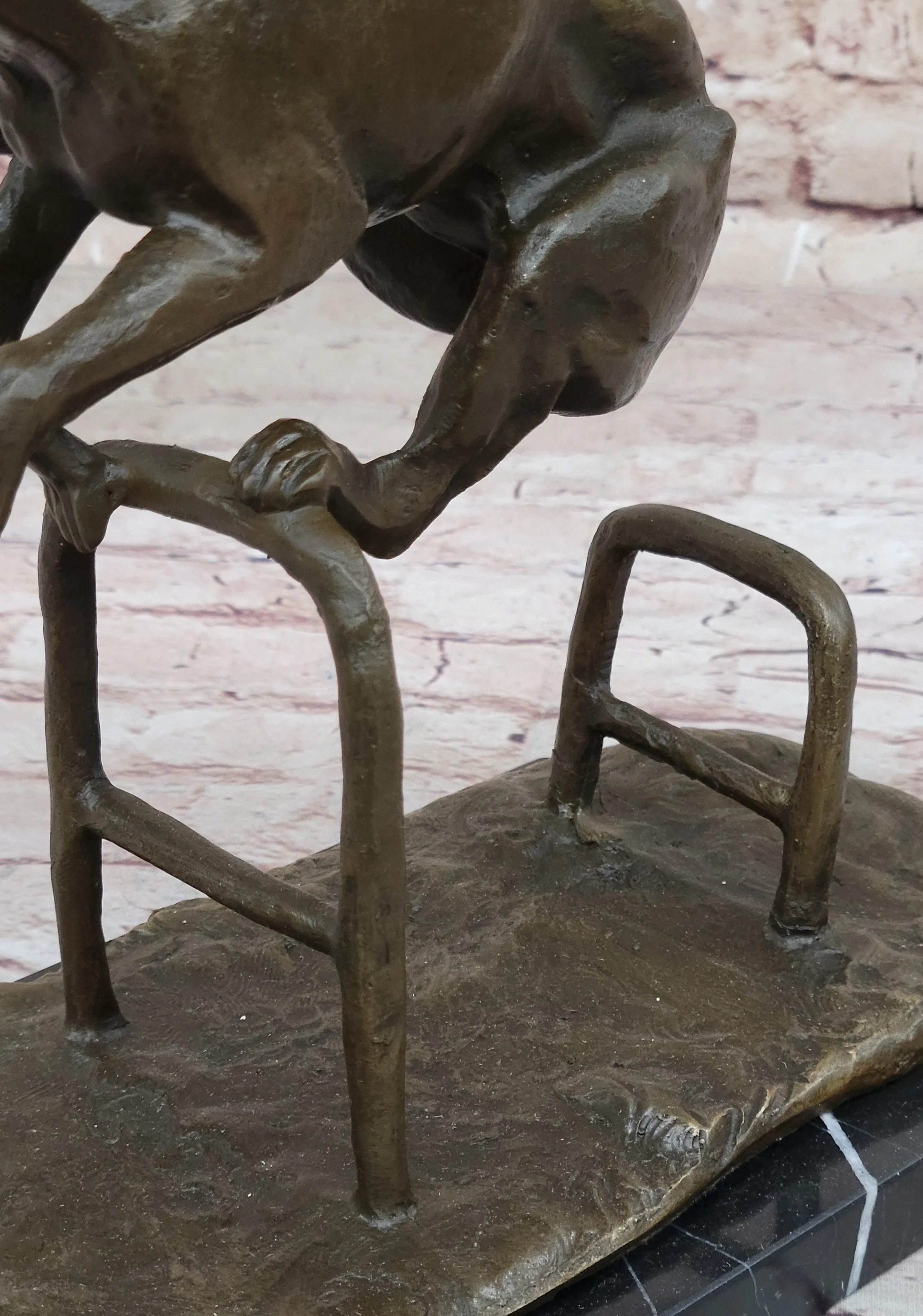 Dog Jumping Hurdle Bronze Sculpture Show Competition Trophy Original Art - Image 9