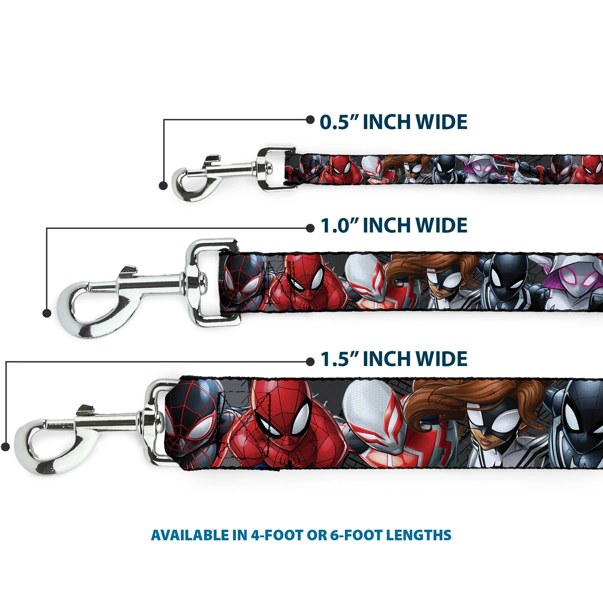 Dog Leash - 6-Spider Hero Action Poses Grays - Image 3