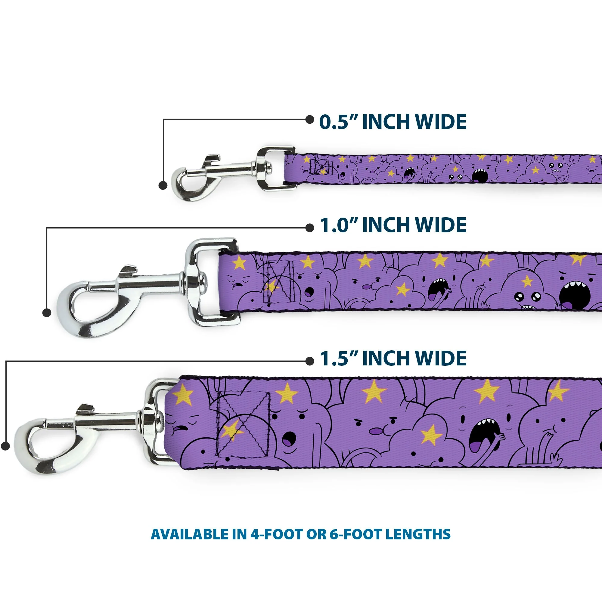 Dog Leash - Adventure Time Lumpy Space Princess Expressions Stacked Lavender - Image 3