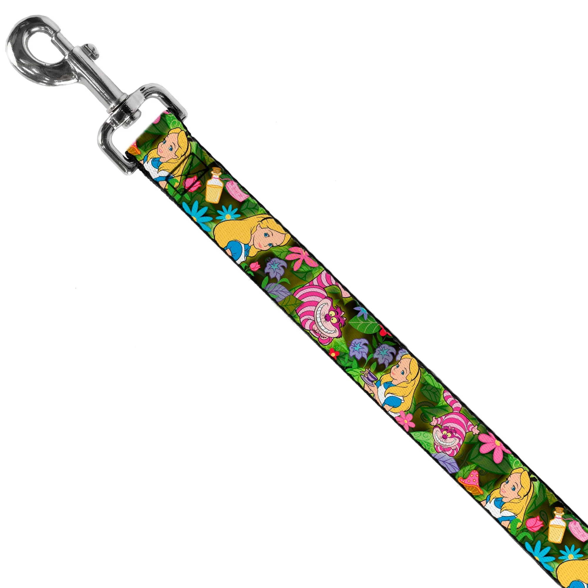 Dog Leash - Alice & Cheshire Cat Poses/Flowers - Image 2