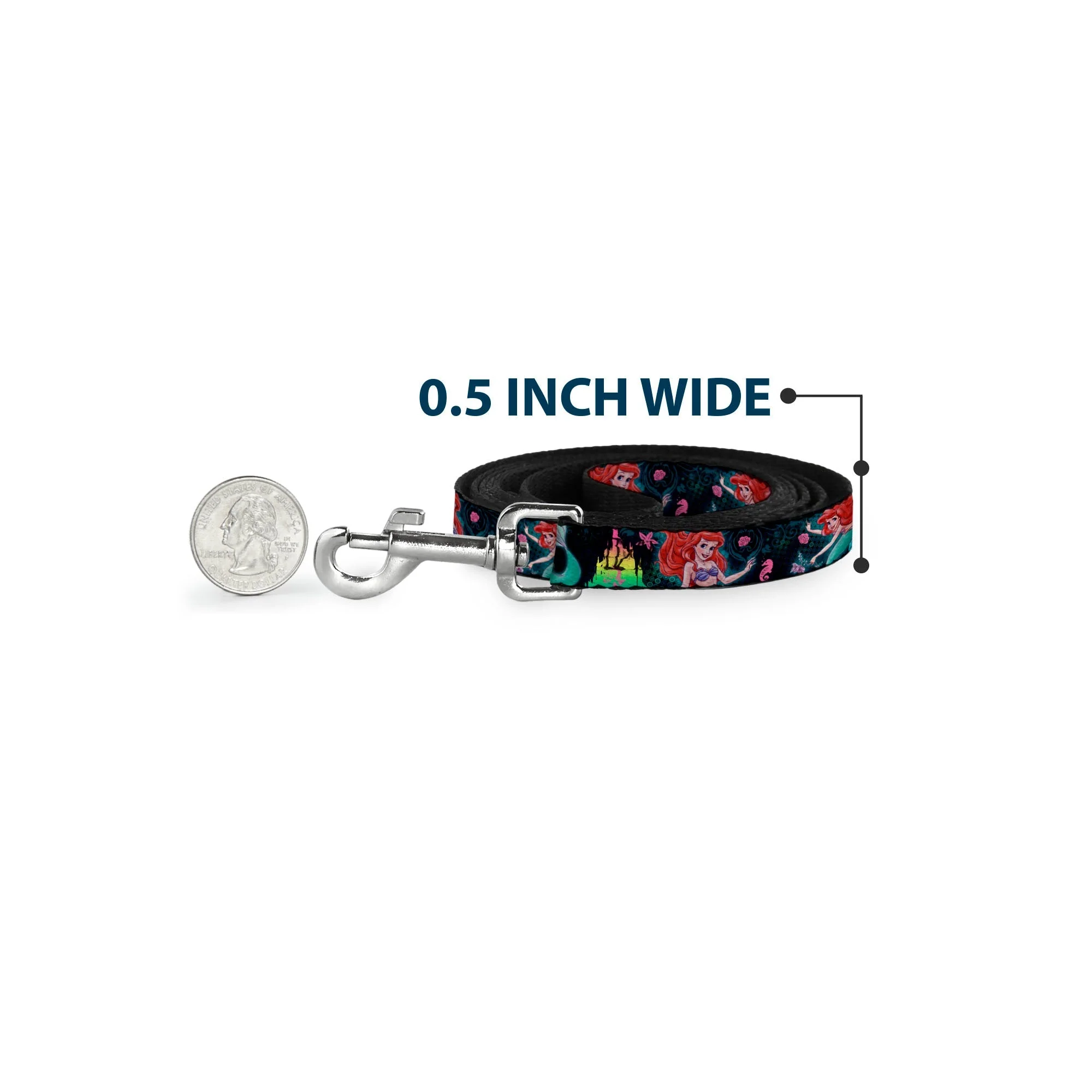 Dog Leash - Ariel Underwater Poses/Palace Silhouette - Image 4