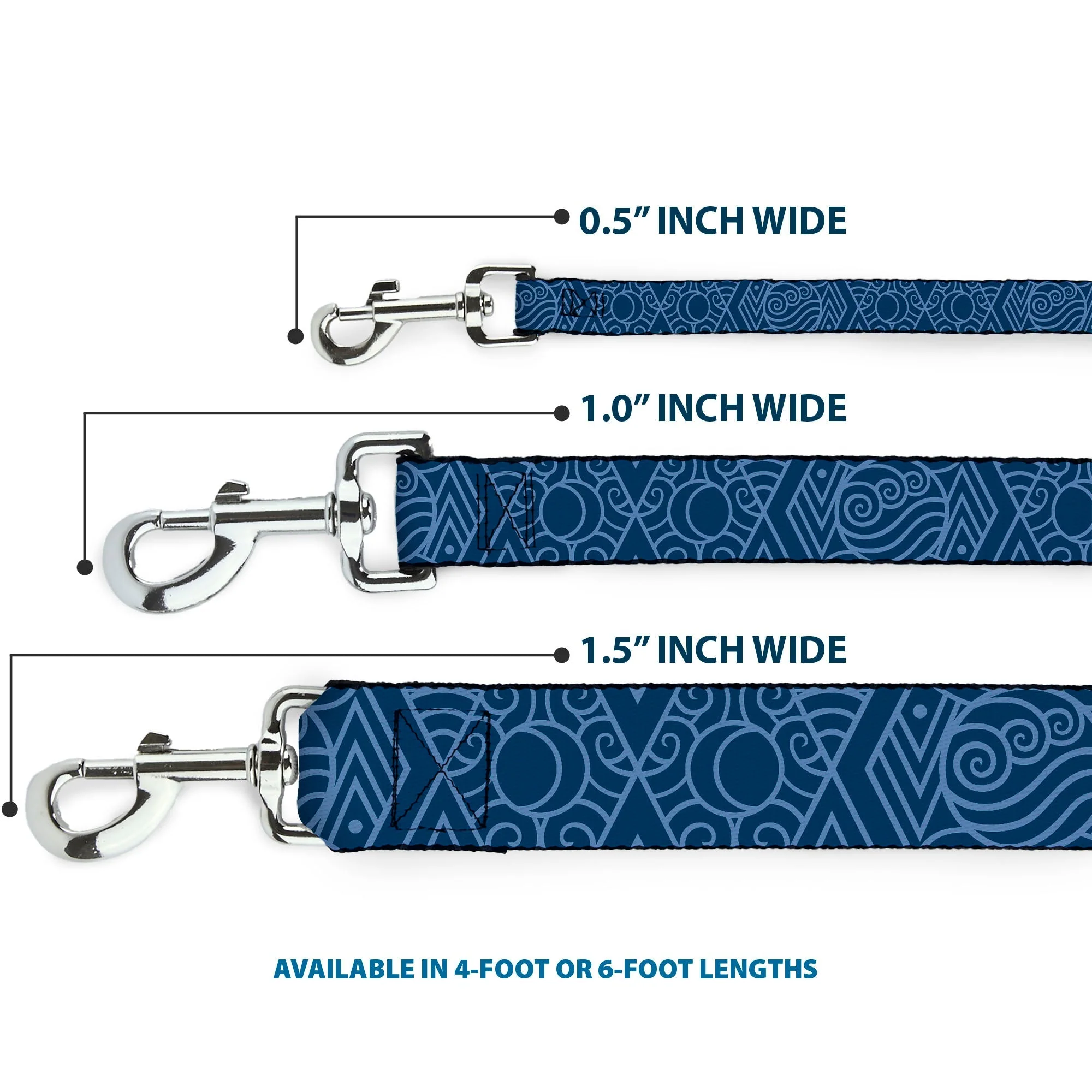 Dog Leash - Avatar Last Airbender Water Element Symbol Blues - Image 3