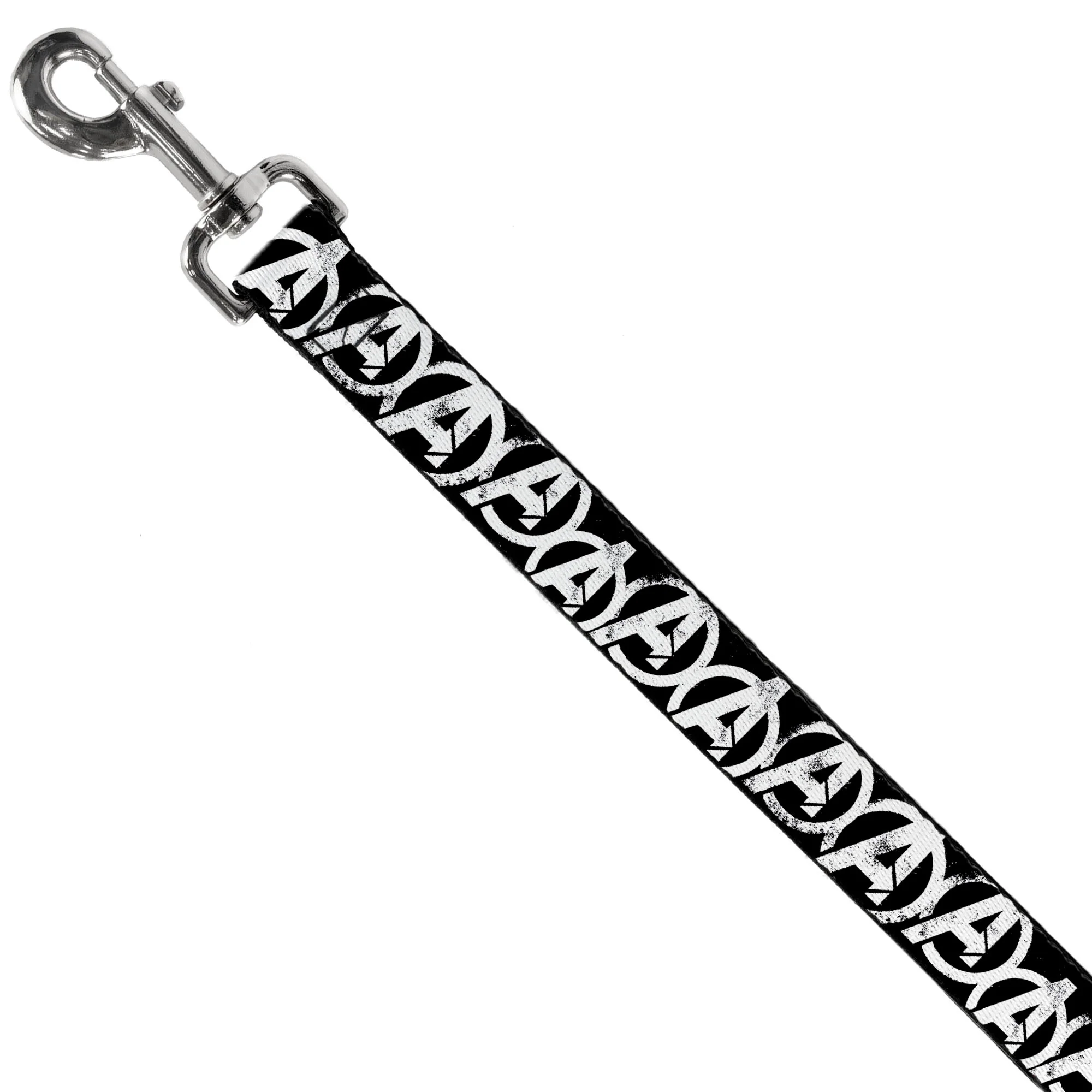 Dog Leash - Avengers "A" Logo Weathered Black/White - Image 2