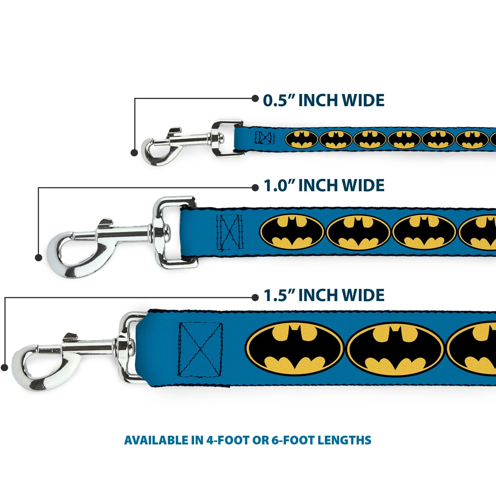 Dog Leash - Bat Signal-3 Blue/Black/Yellow - Image 3