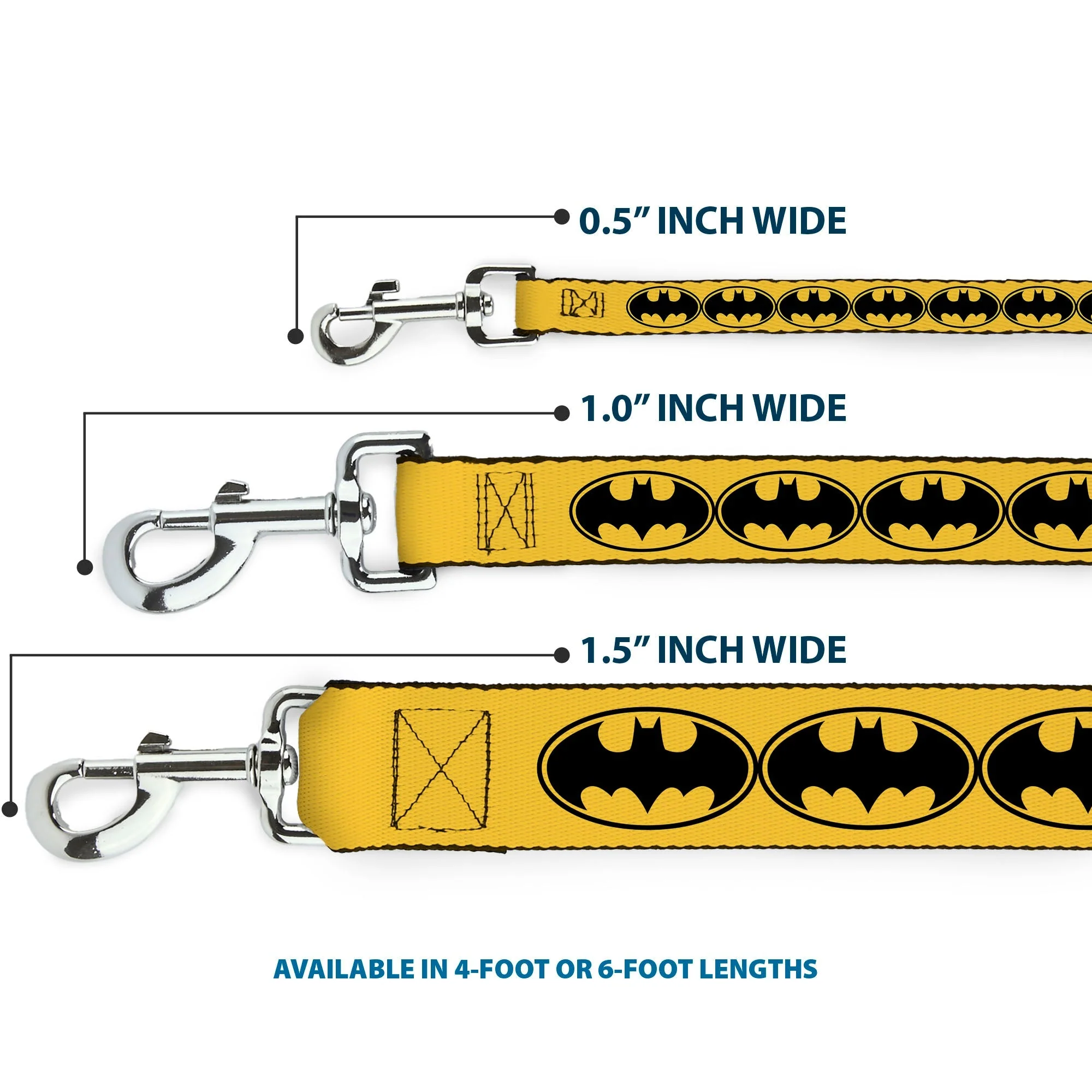Dog Leash - Bat Signal-3 Yellow/Black/Yellow - Image 3