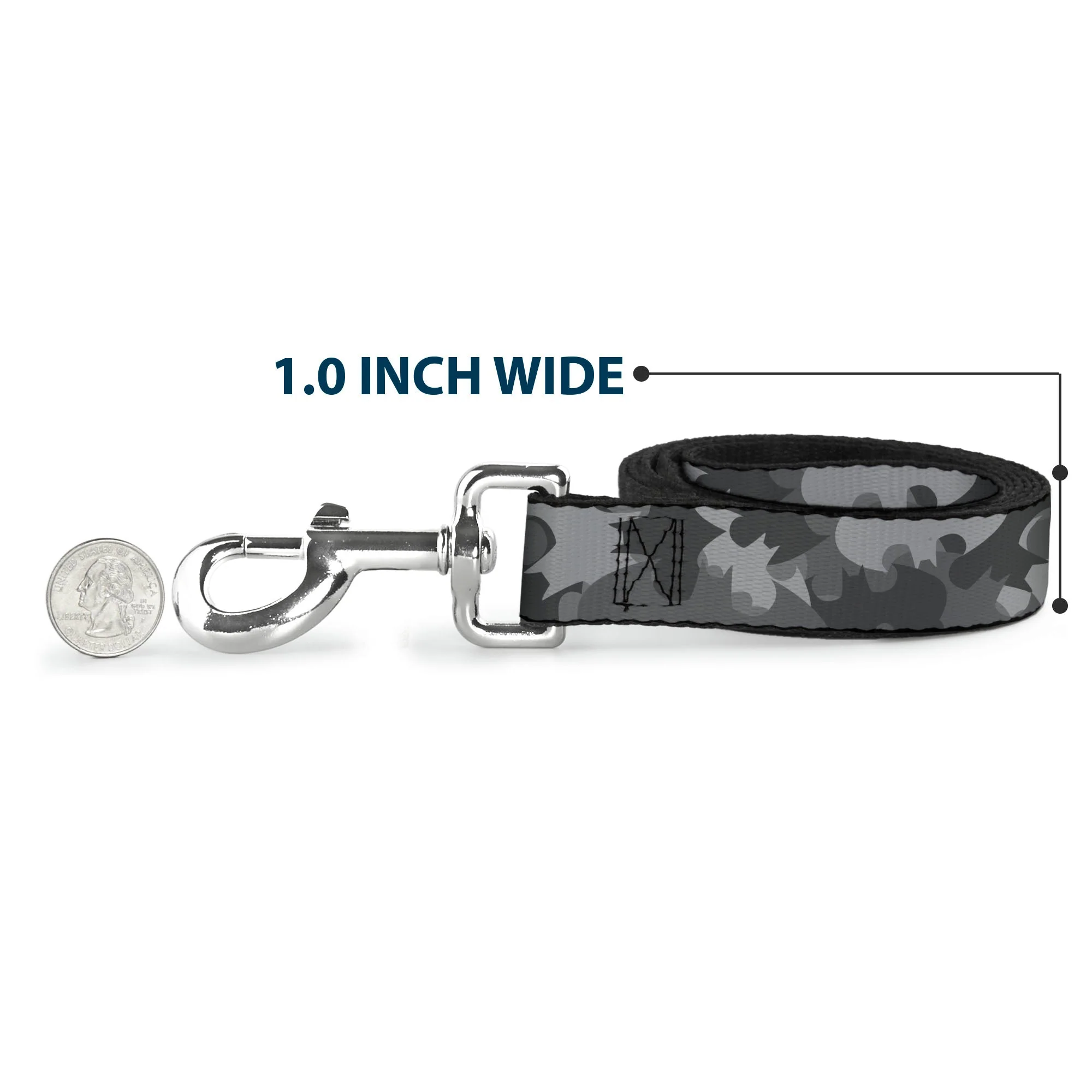 Dog Leash - Bat Signal Stacked Black/Grays - Image 5