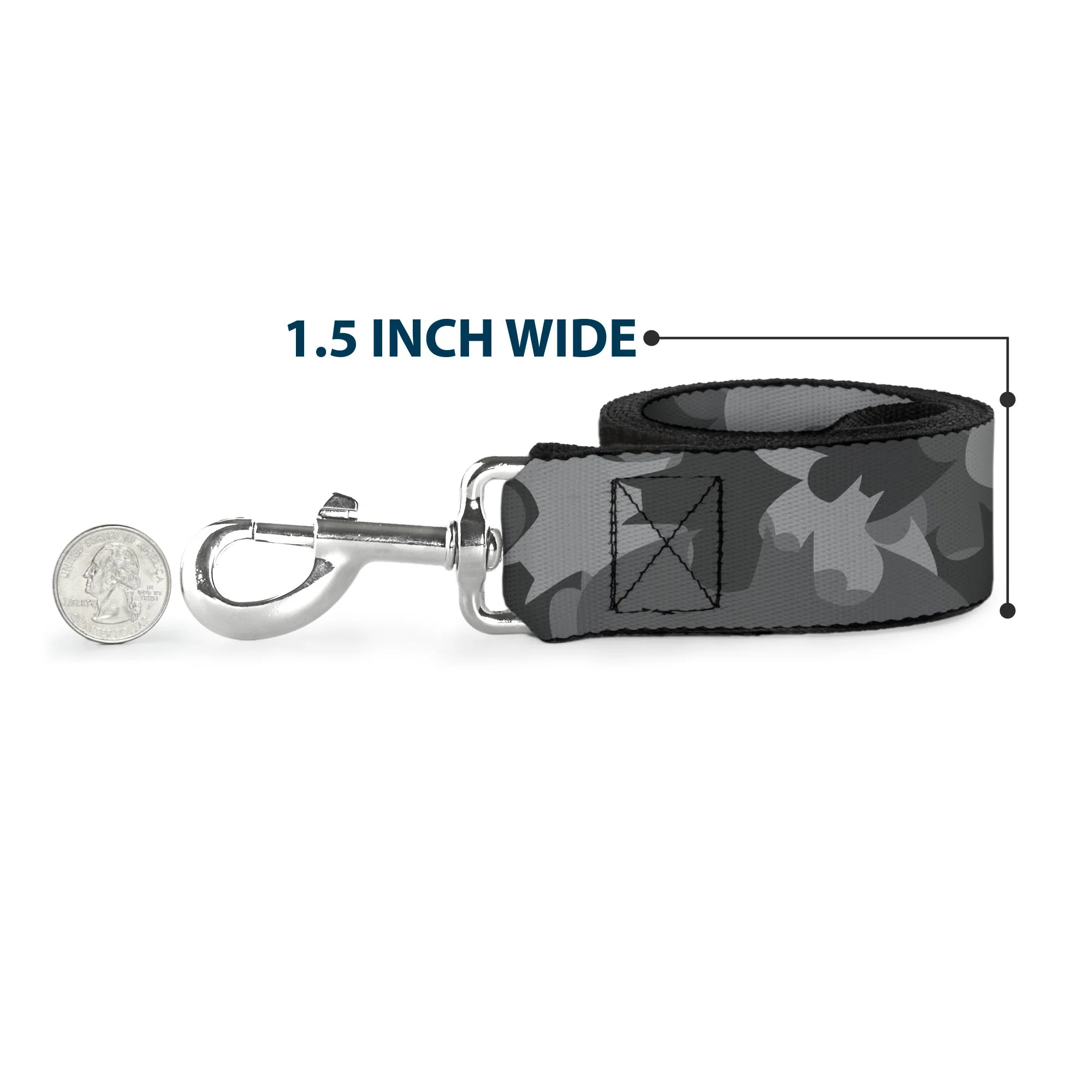 Dog Leash - Bat Signal Stacked Black/Grays - Image 6