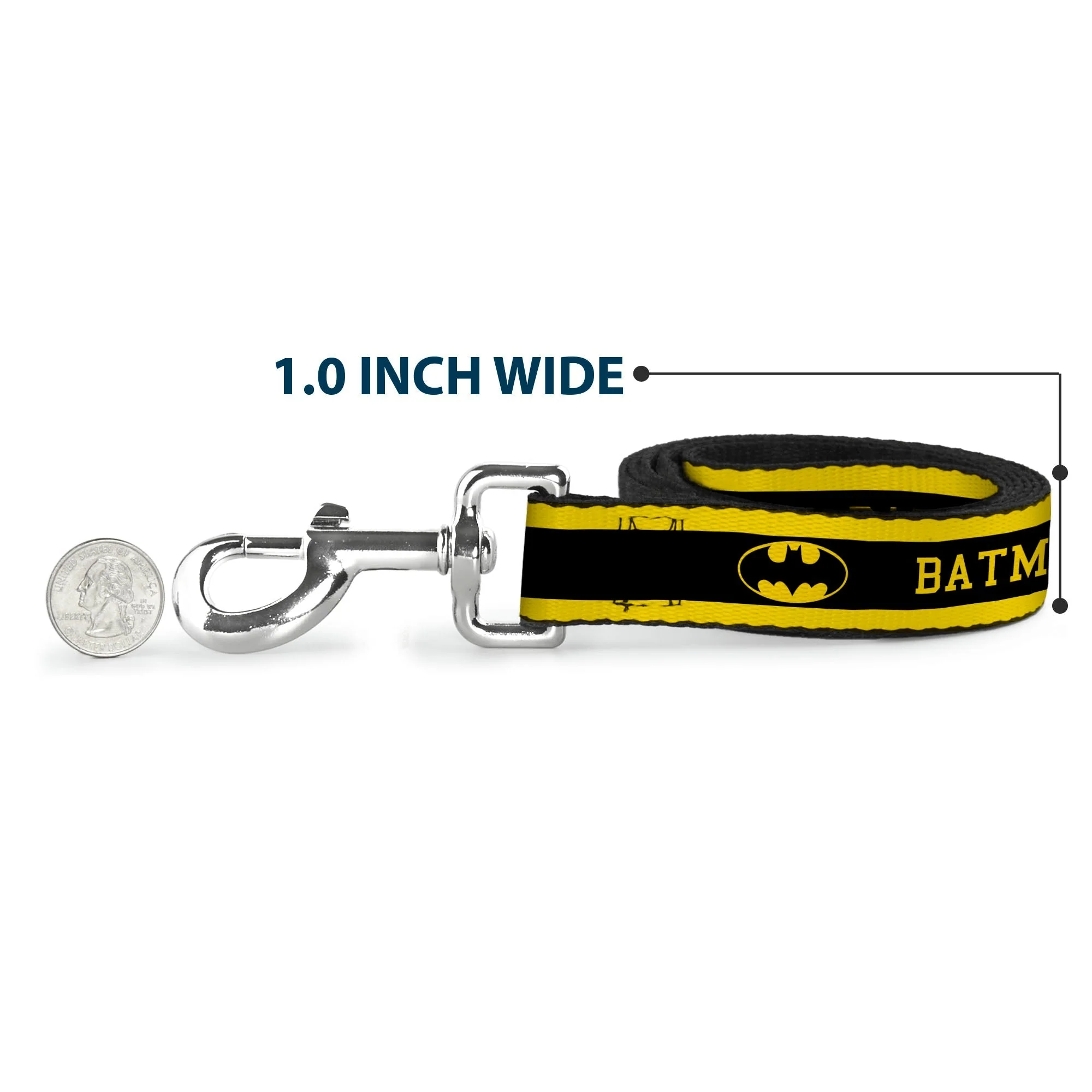 Dog Leash - BATMAN/Logo Stripe Yellow/Black - Image 5