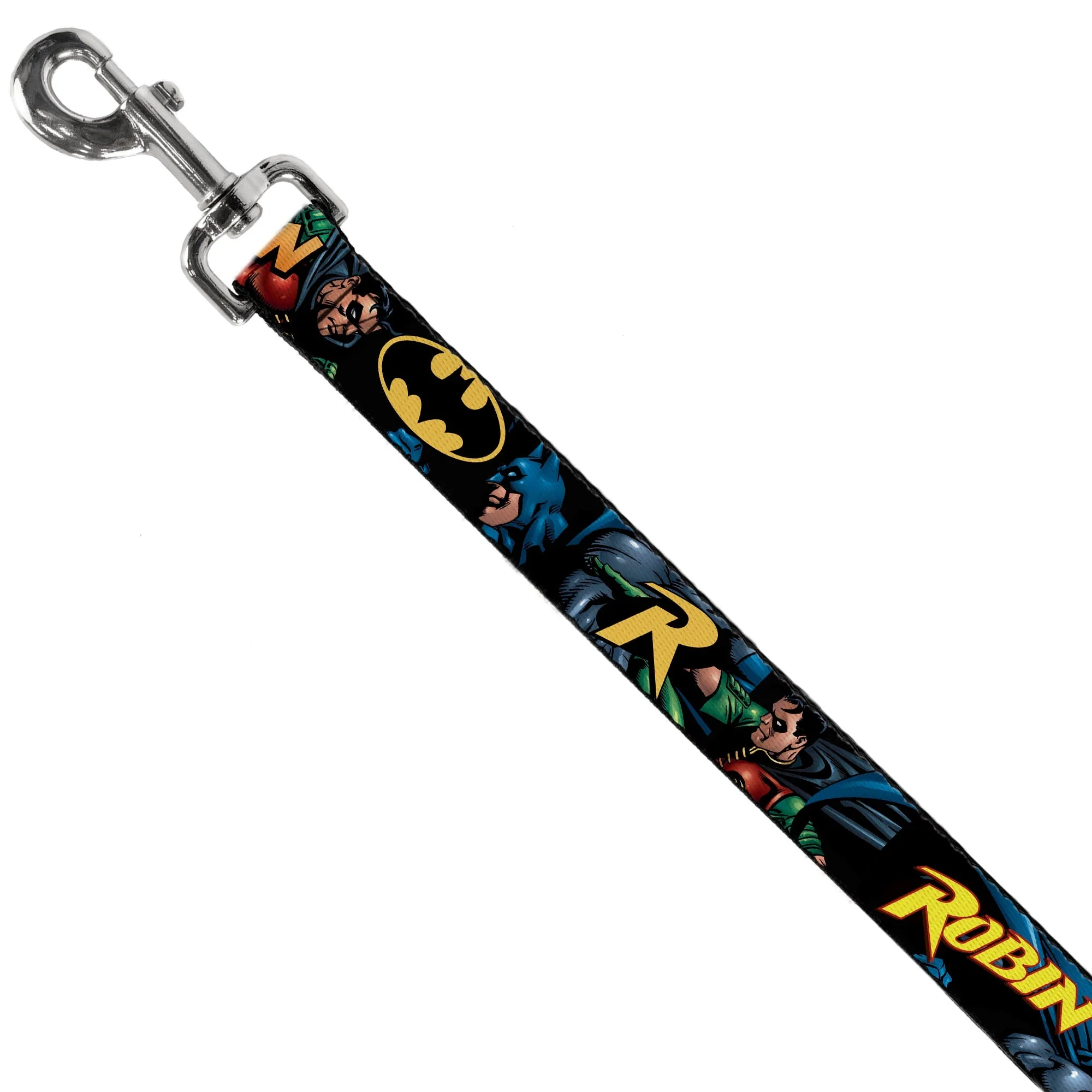 Dog Leash - Batman & Robin in Action w/Text Black - Image 2