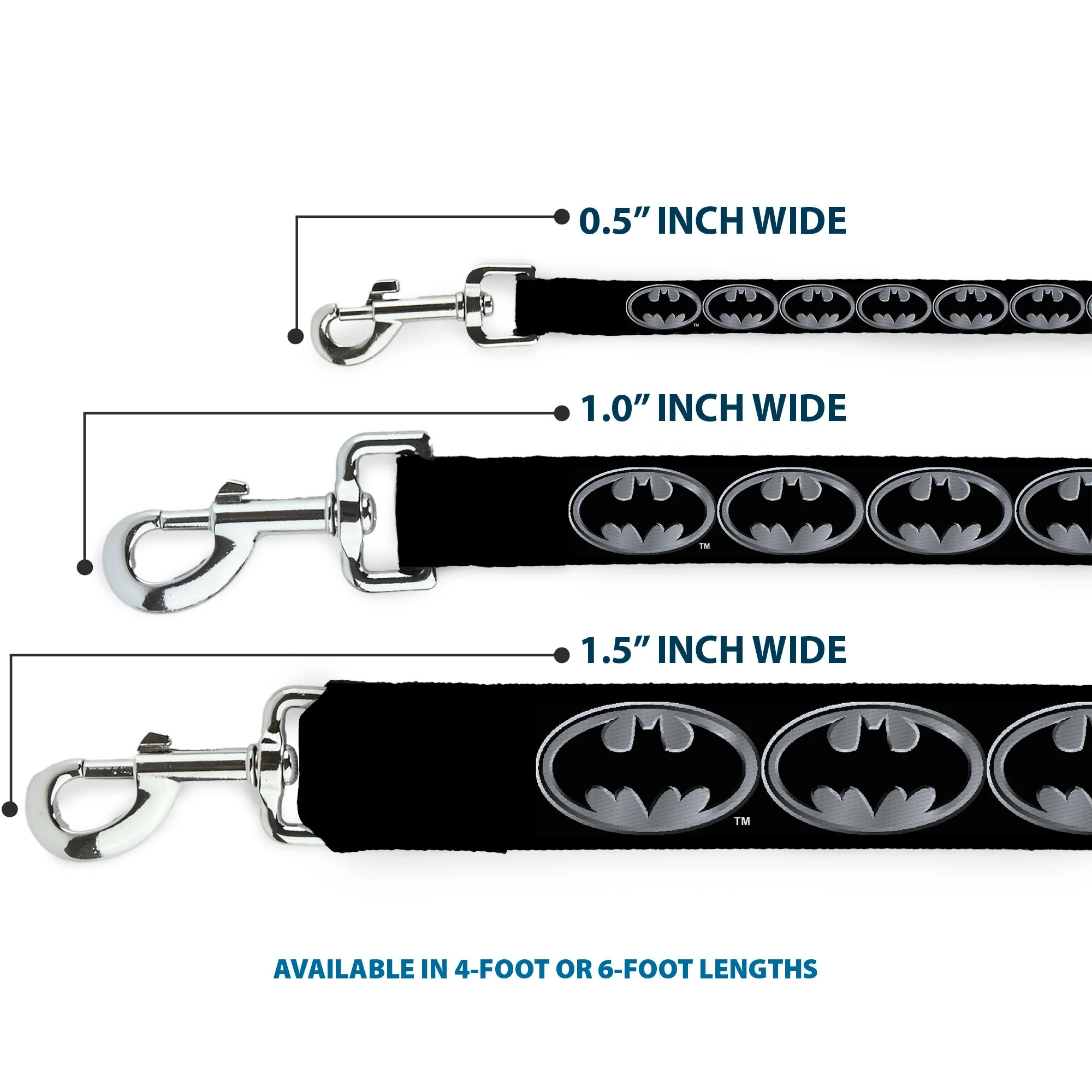 Dog Leash - Batman Shield Black/Silver - Image 3