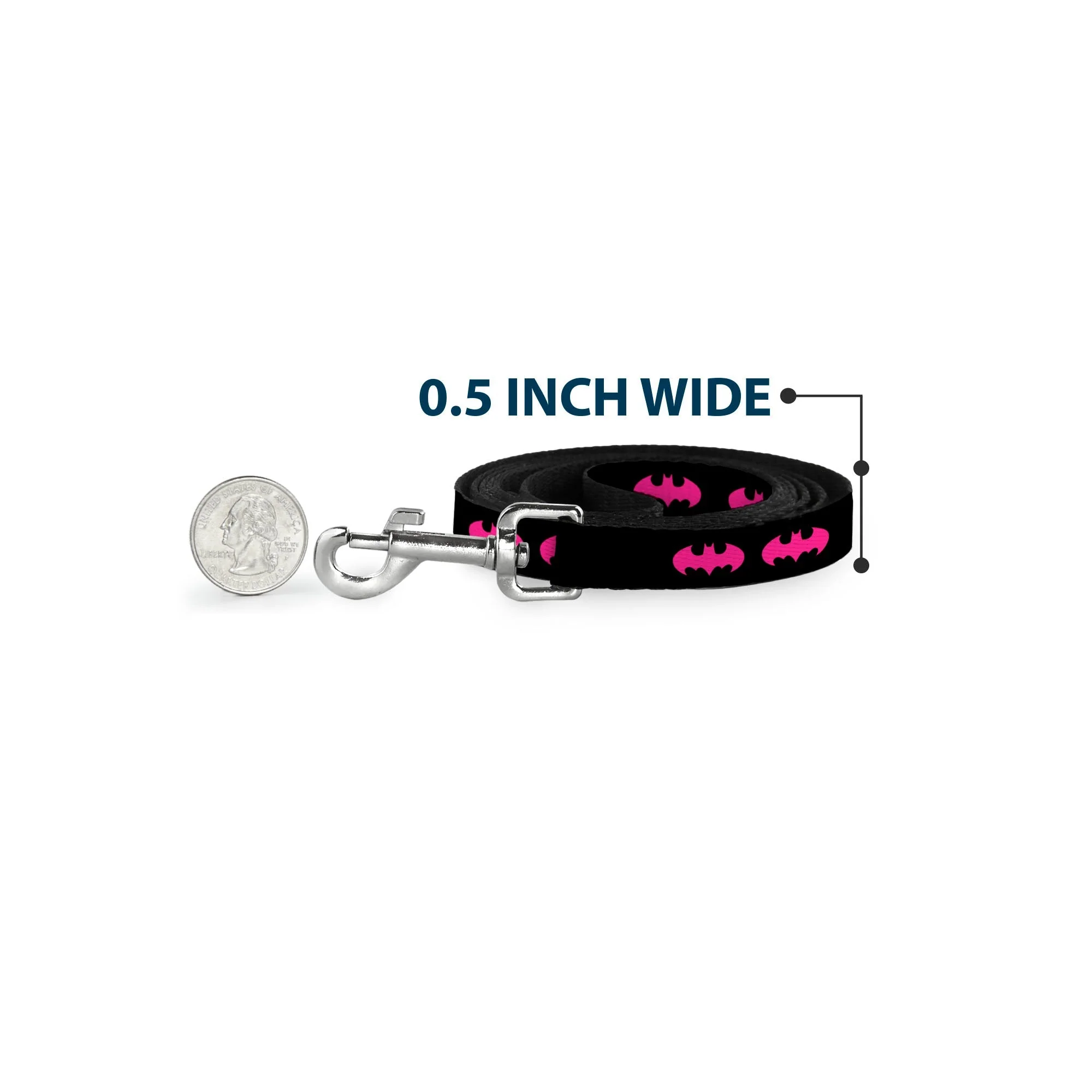 Dog Leash - Batman Signal Black/Fuchsia - Image 4