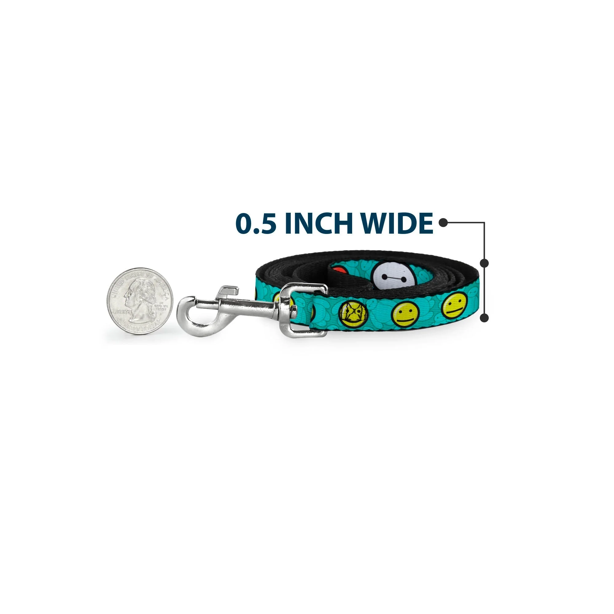 Dog Leash - Baymax/Mood Expressions/Baymax Scattered Turquoise - Image 4