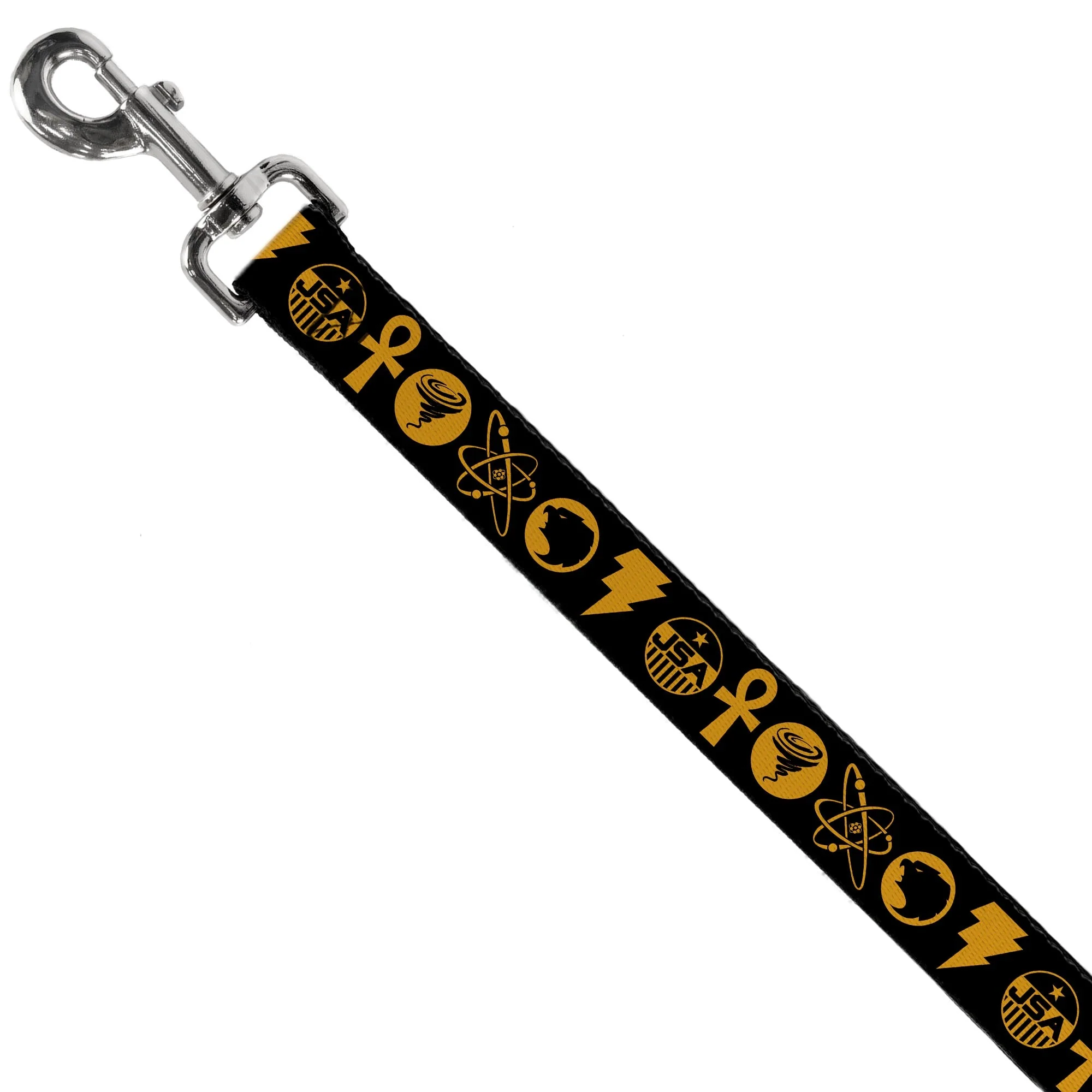 Dog Leash - Black Adam Justice Society Icons Black/Orange - Image 2