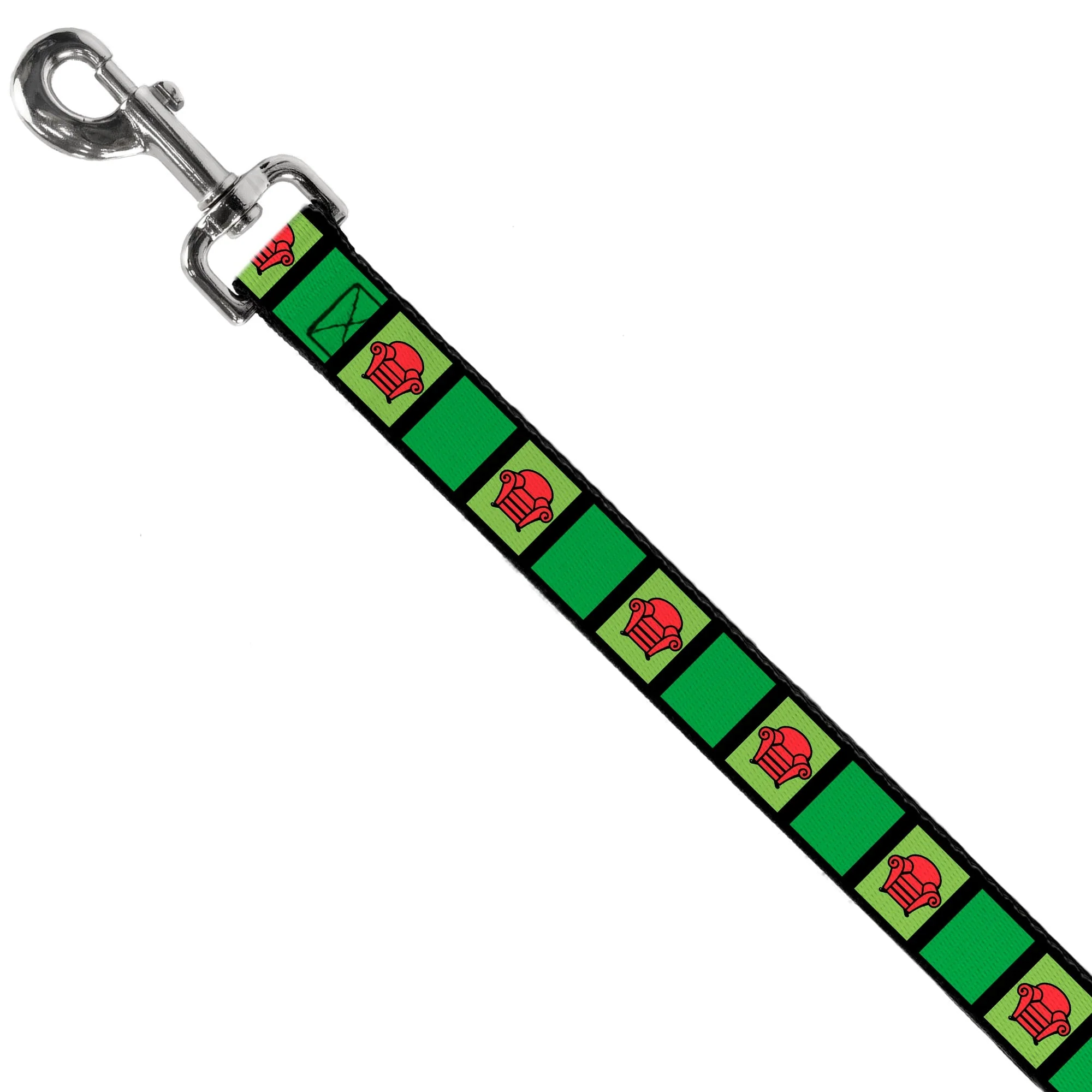 Dog Leash - Blues Clues Steves Stripe and Thinking Chair Black/Greens/Red - Image 2