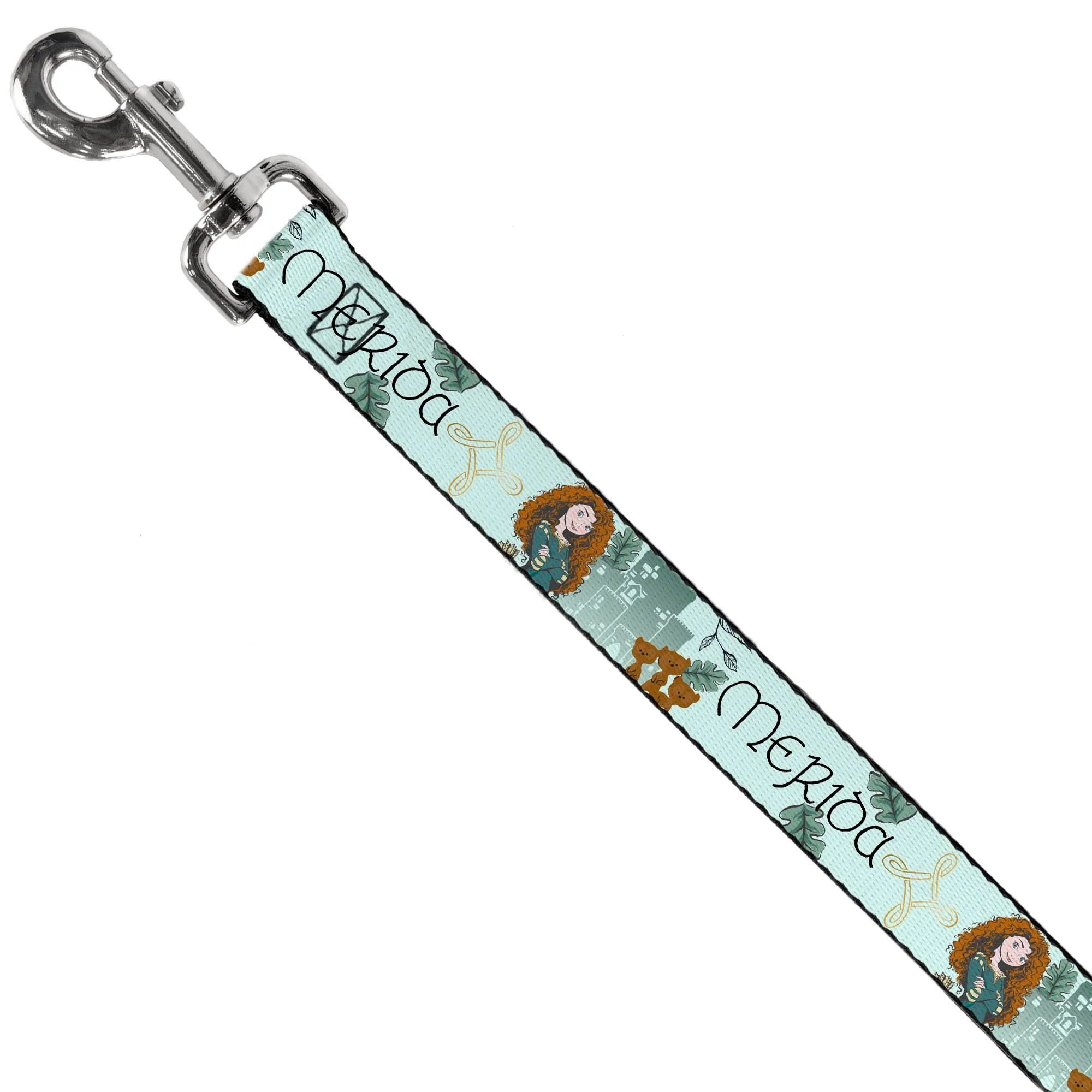 Dog Leash - Brave Merida Castle and Three Bear Brothers Pose with Script Greens - Image 2