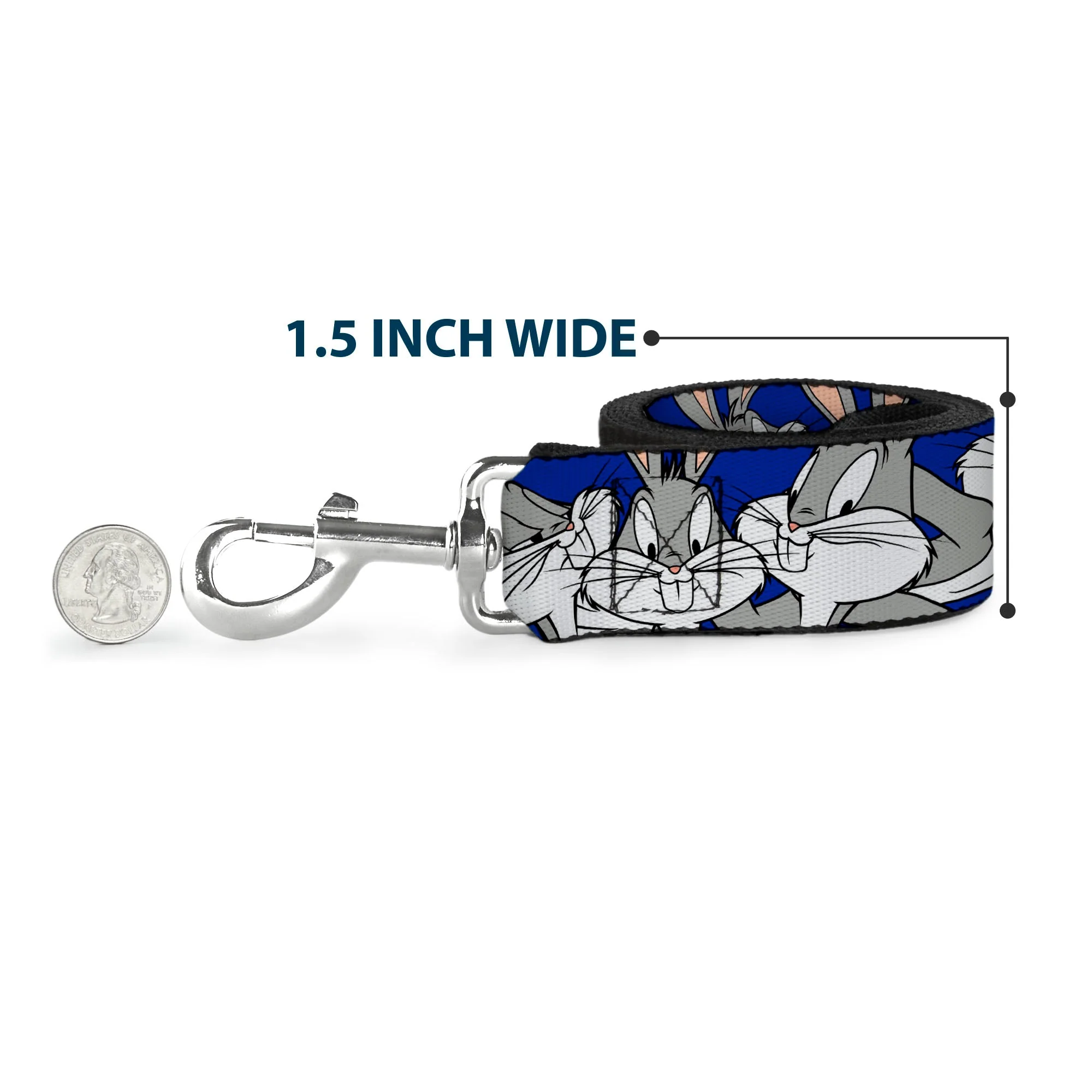 Dog Leash - Bugs Bunny CLOSE-UP Poses Blue - Image 6