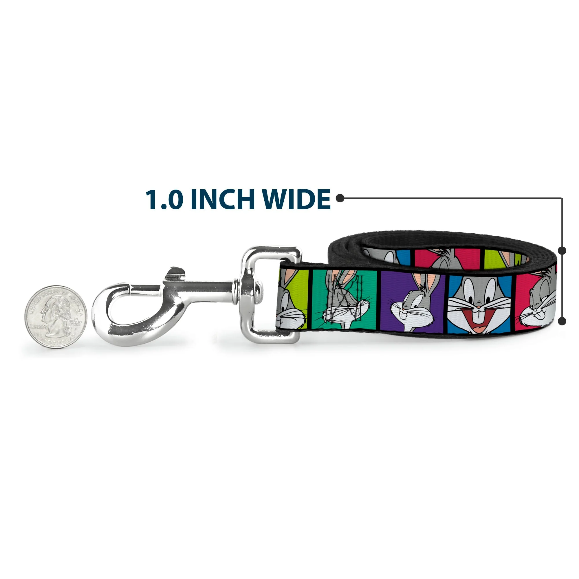 Dog Leash - Bugs Bunny Expression Blocks Multi Color - Image 5