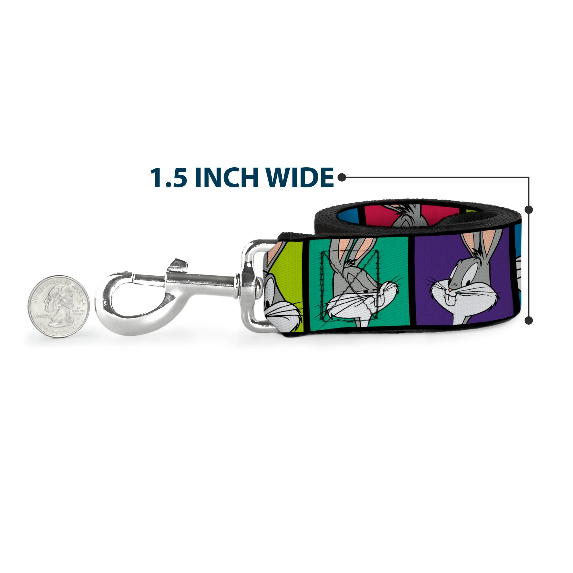 Dog Leash - Bugs Bunny Expression Blocks Multi Color - Image 6