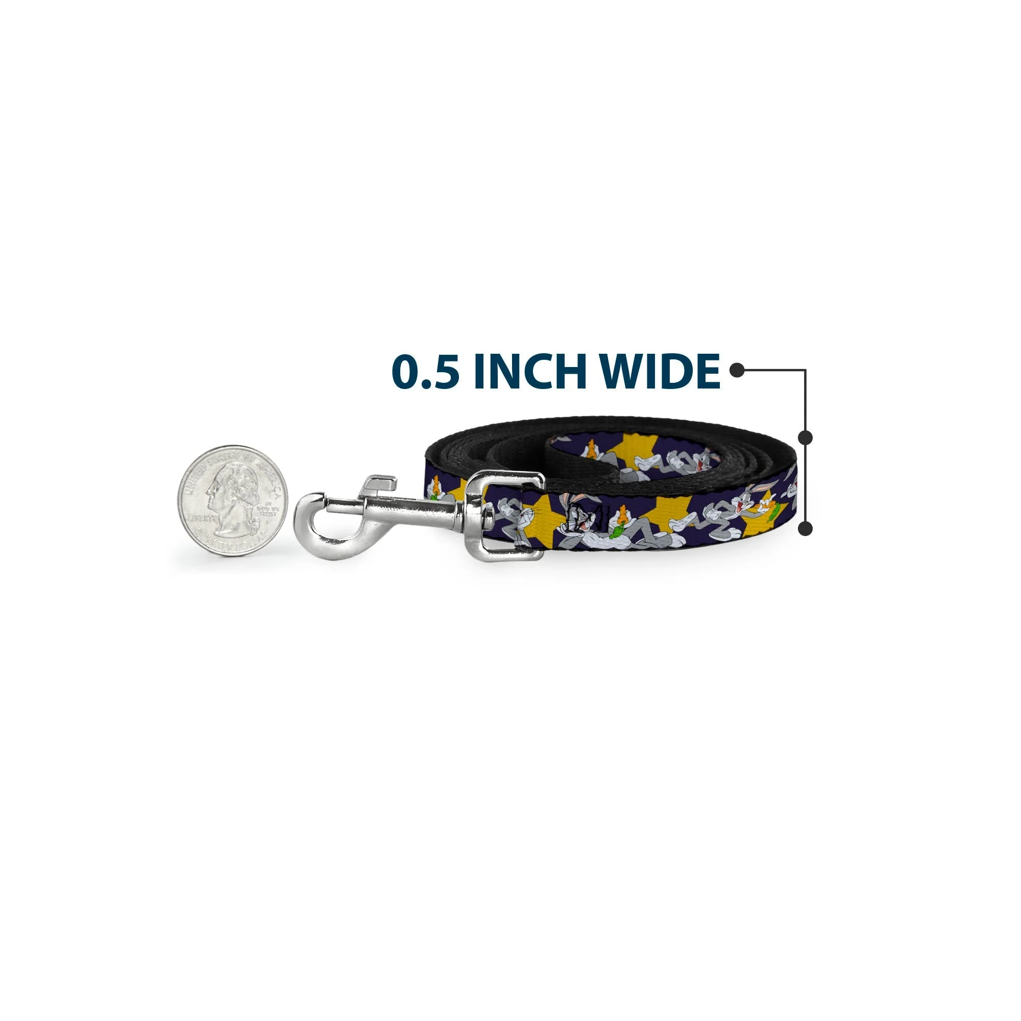 Dog Leash - Bugs Bunny Poses/Stars Navy - Image 4