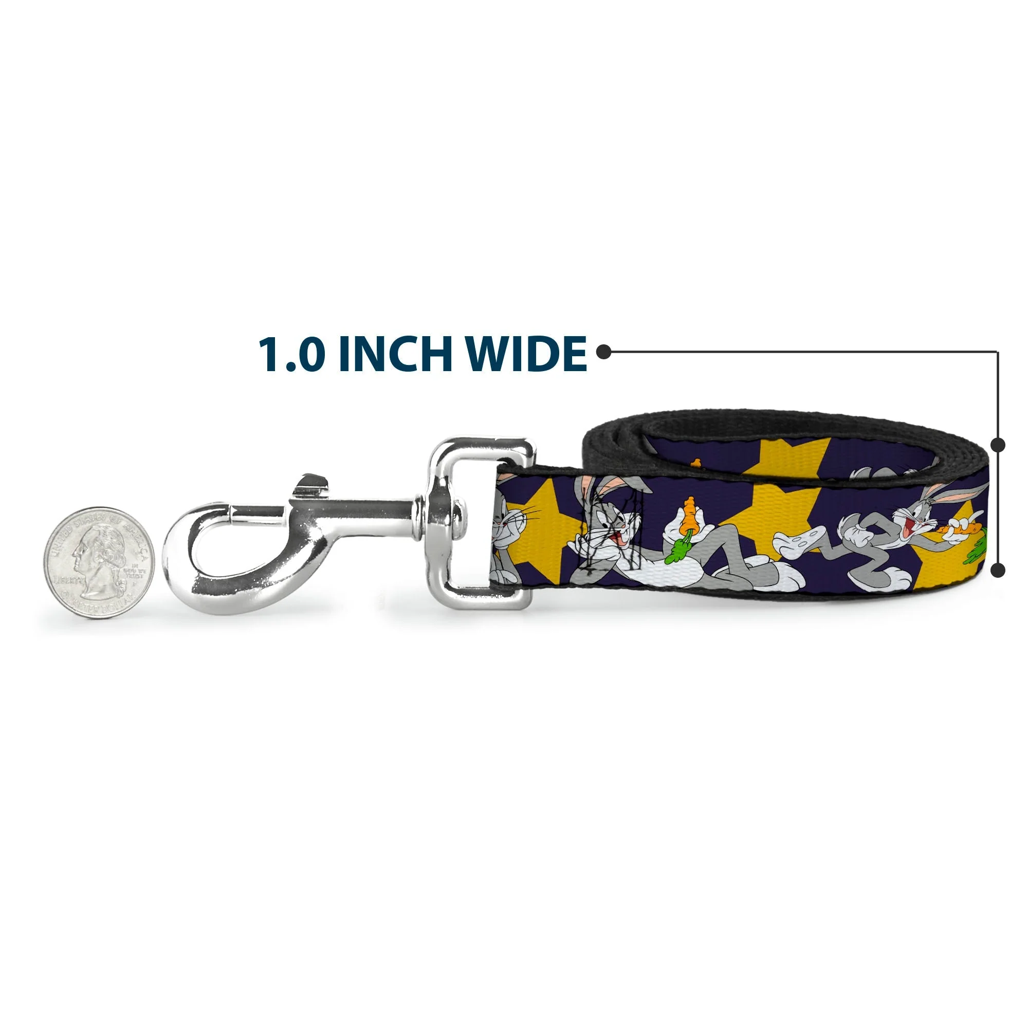 Dog Leash - Bugs Bunny Poses/Stars Navy - Image 5