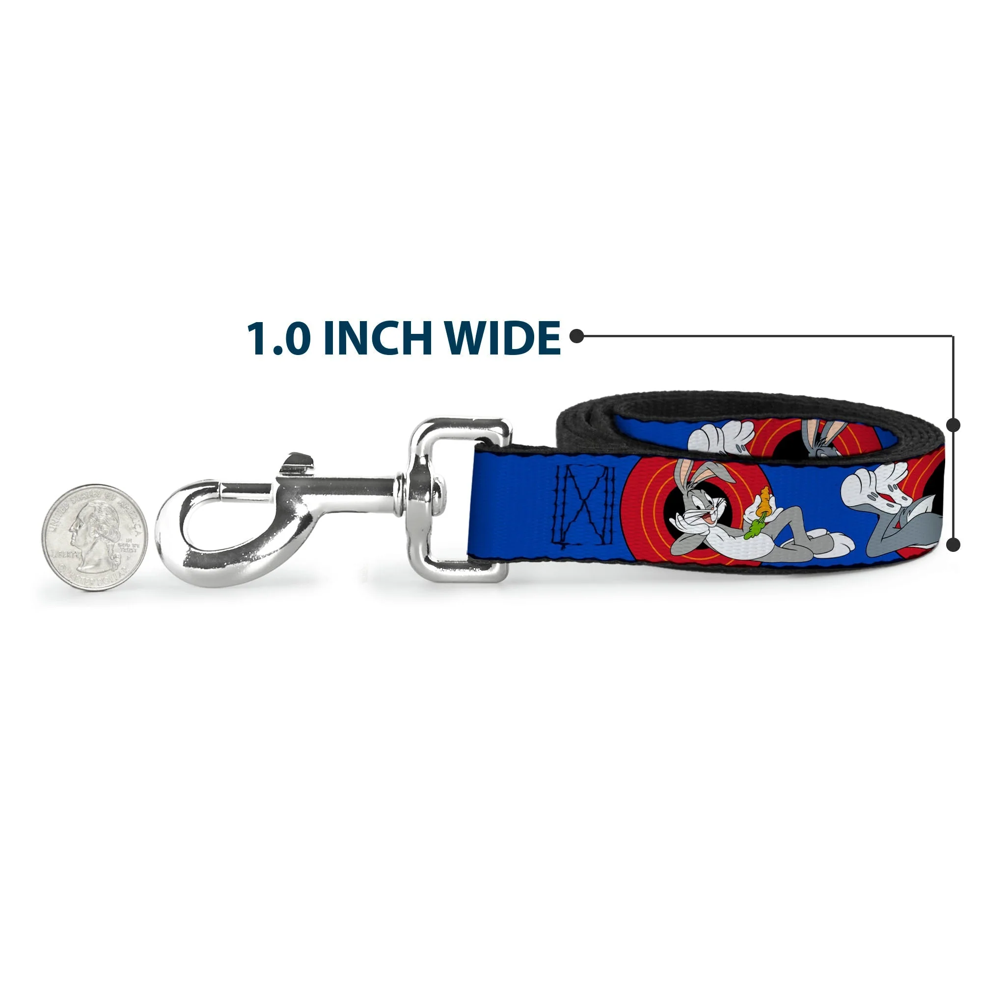 Dog Leash - BUGS BUNNY w/Bugs Poses Blue - Image 5